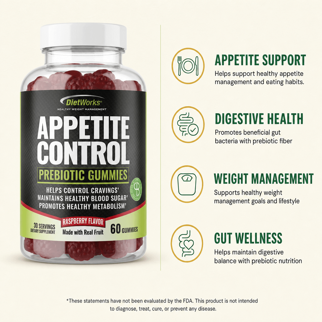 DietWorks Appetite Control Prebiotic Gummies 60ct — view 2