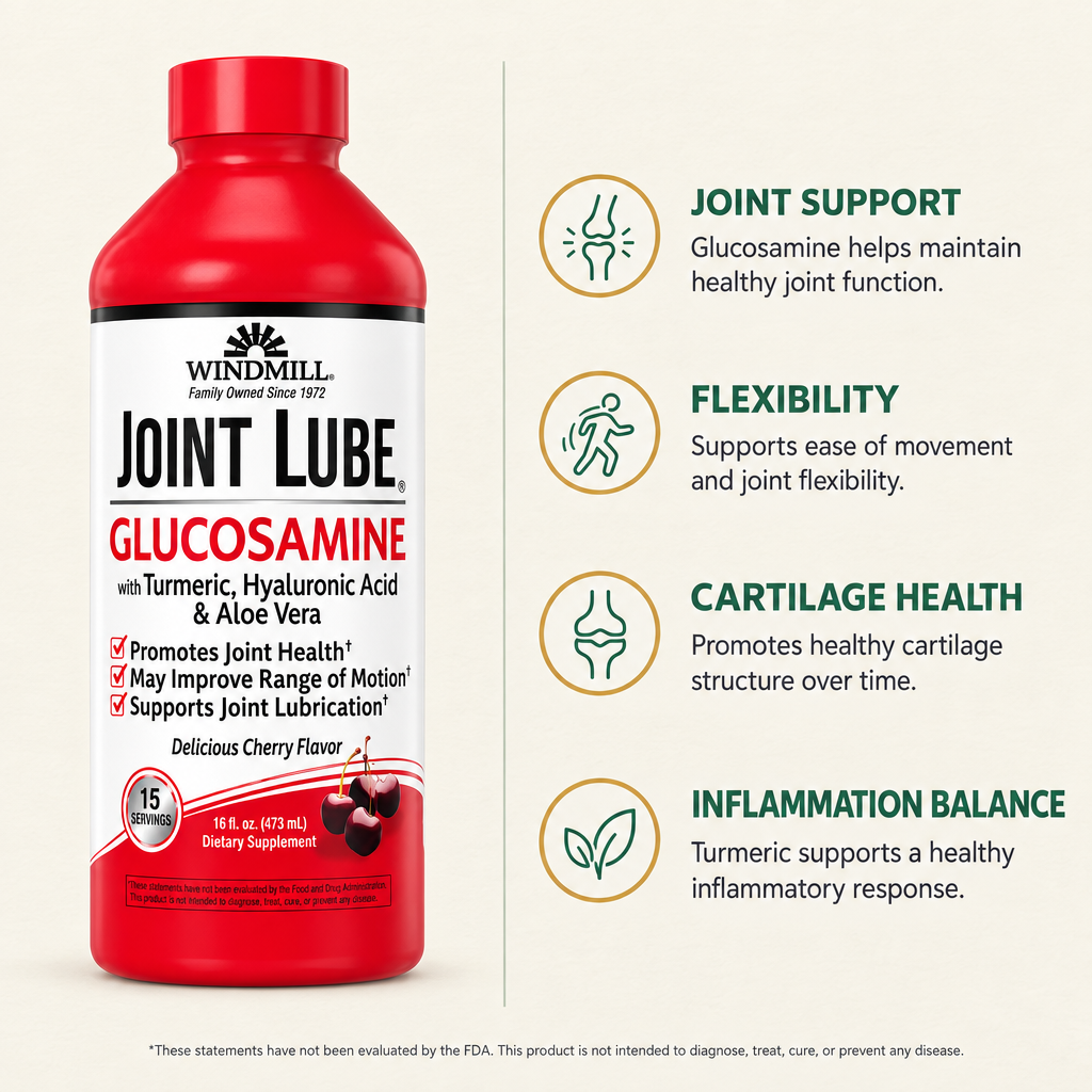 Windmill Joint Lube Glucosamine with Turmeric, Hyaluronic Acid & Aloe Vera Liquid 16oz — view 2
