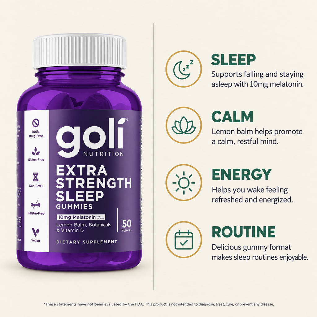 Goli Extra-Strength Sleep 10mg Melatonin Gummies 50ct — view 2