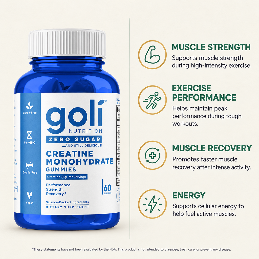 Goli Zero Sugar Creatine Monohydrate Gummies 60ct — view 2