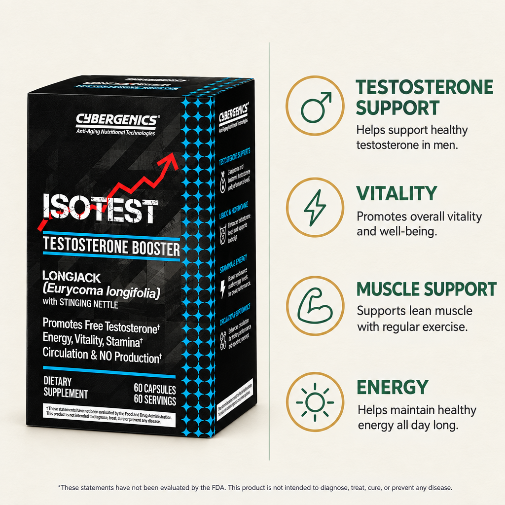 Cybergenics Isotest Testosterone Booster Capsules 60ct — view 2