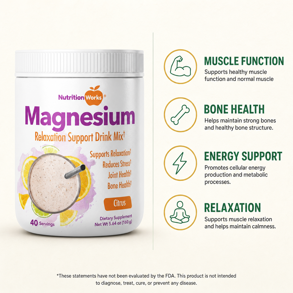 NutritionWorks Magnesium Drink Mix 5.6oz — view 2