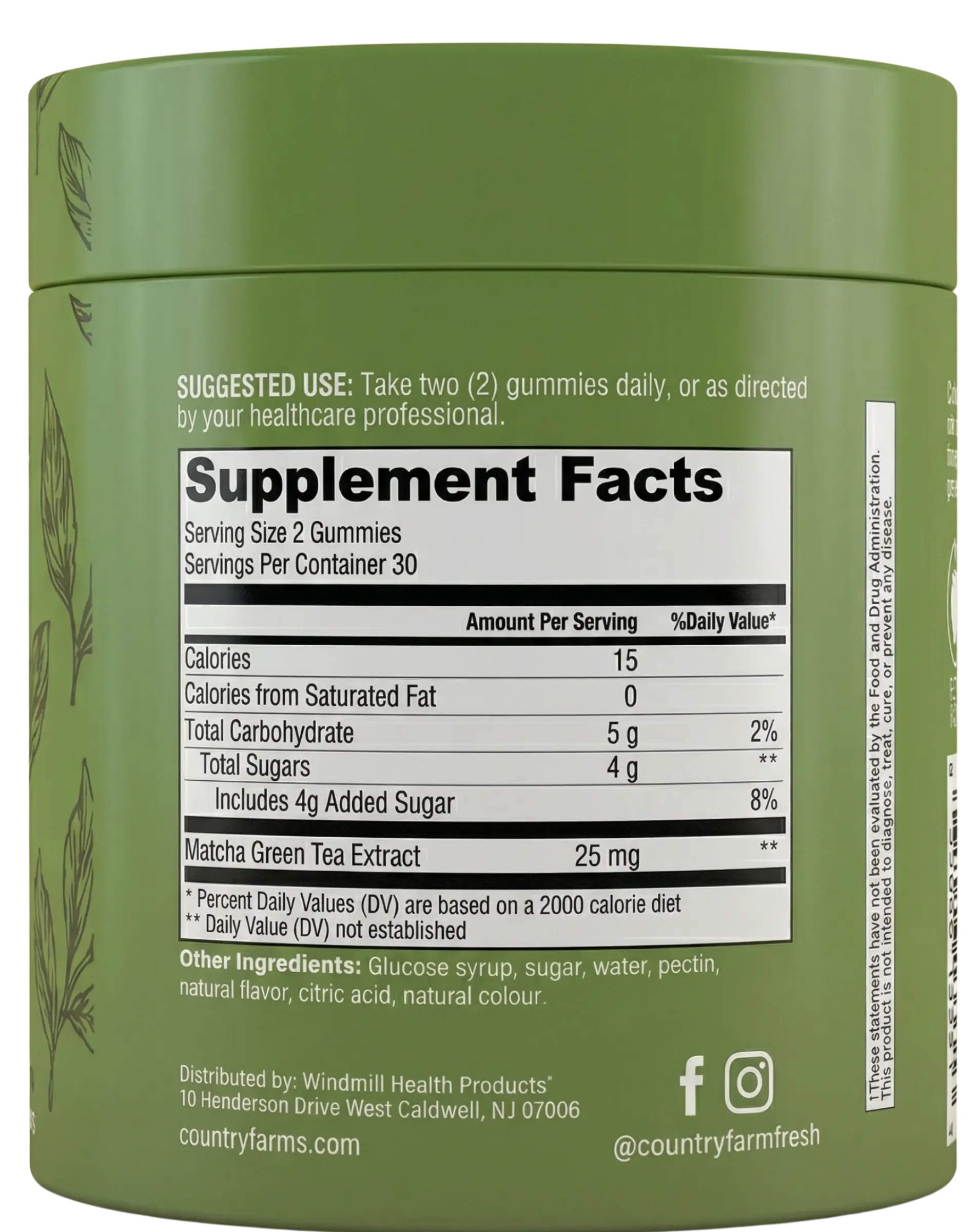Country Farms Matcha Green Tea Gummies 60ct — view 4