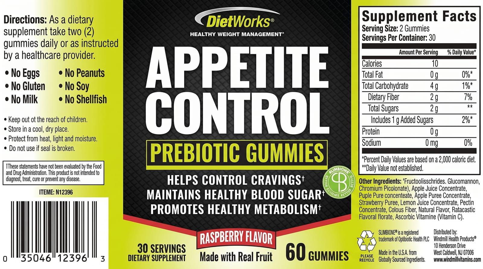 DietWorks Appetite Control Prebiotic Gummies 60ct — view 3