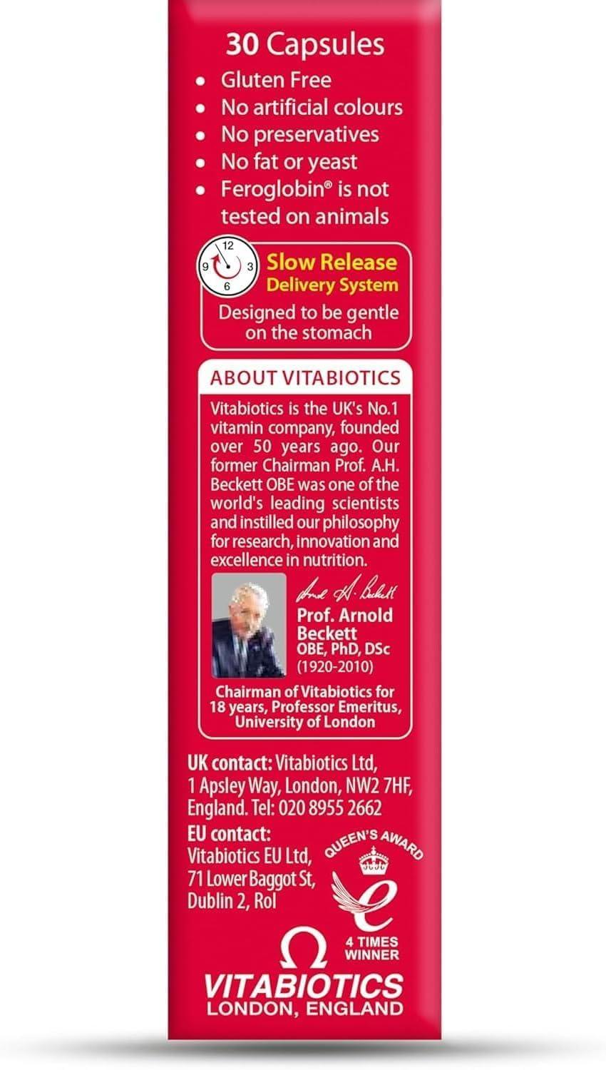 Feroglobin by Vitabiotics Gentle Iron Slow Release Capsules 30ct — view 4