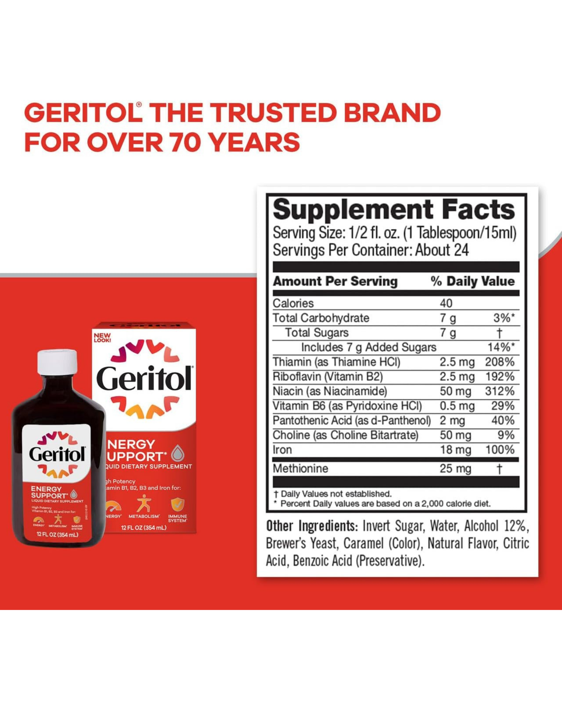 Geritol Energy Support Liquid 12oz — view 2