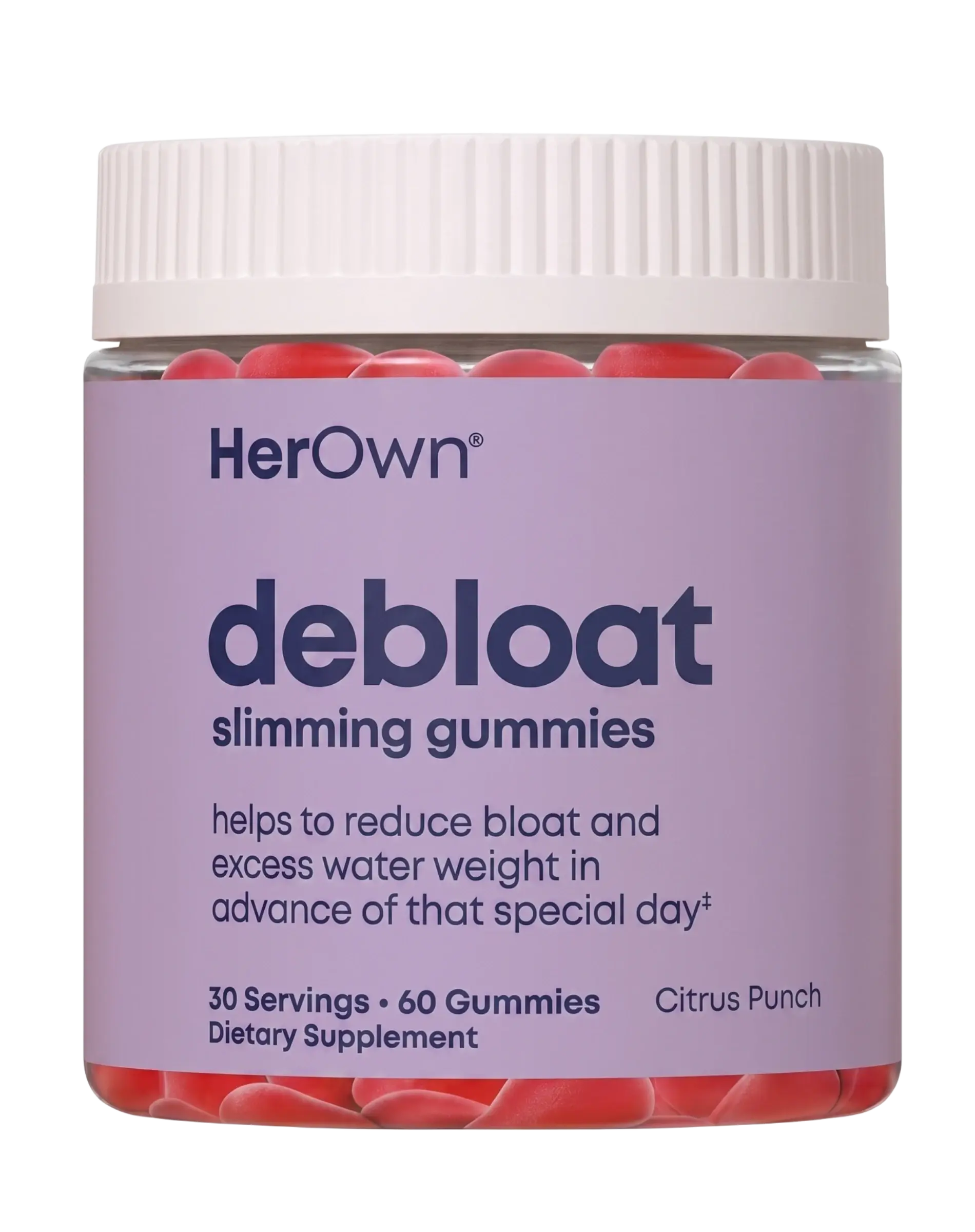 HerOwn Debloat Slimming Gummies 60ct