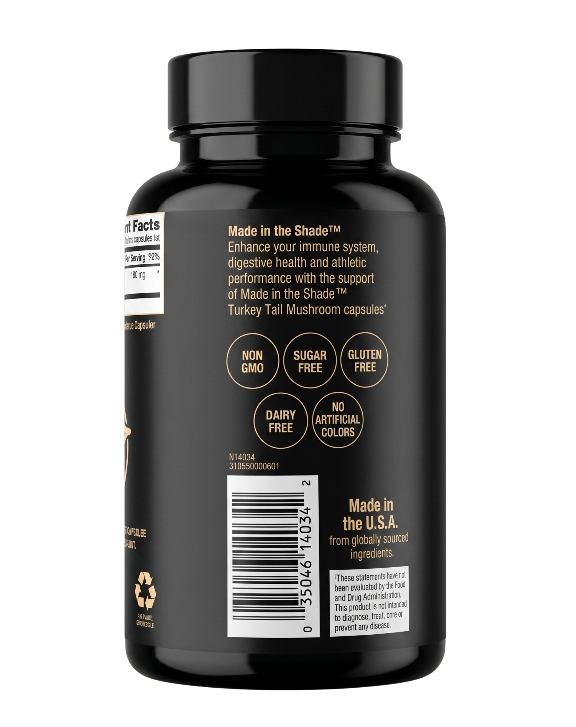 Made In The Shade Turkey Tail Mushroom Capsules 60ct — view 2