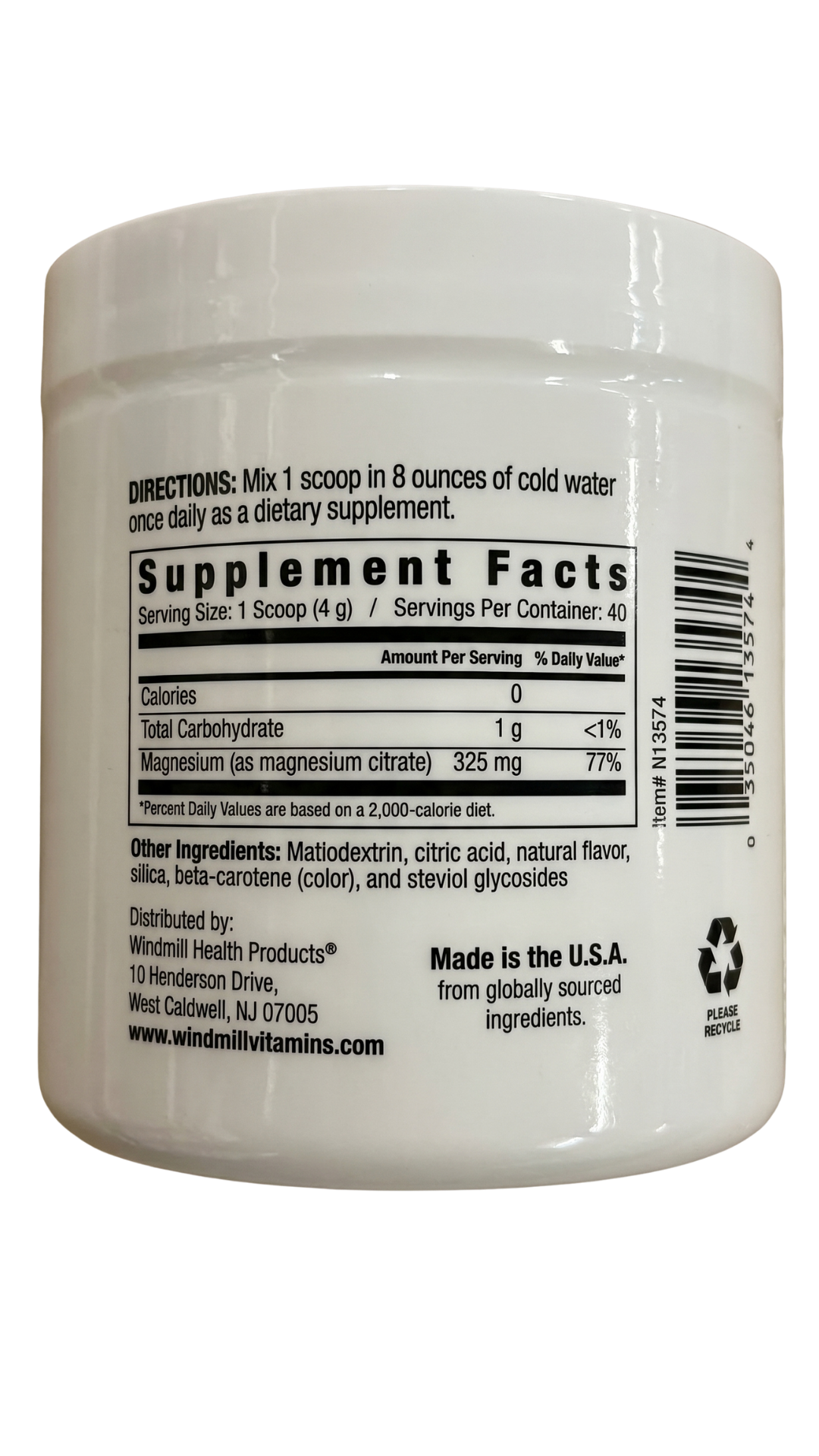 NutritionWorks Magnesium Drink Mix 5.6oz — view 3