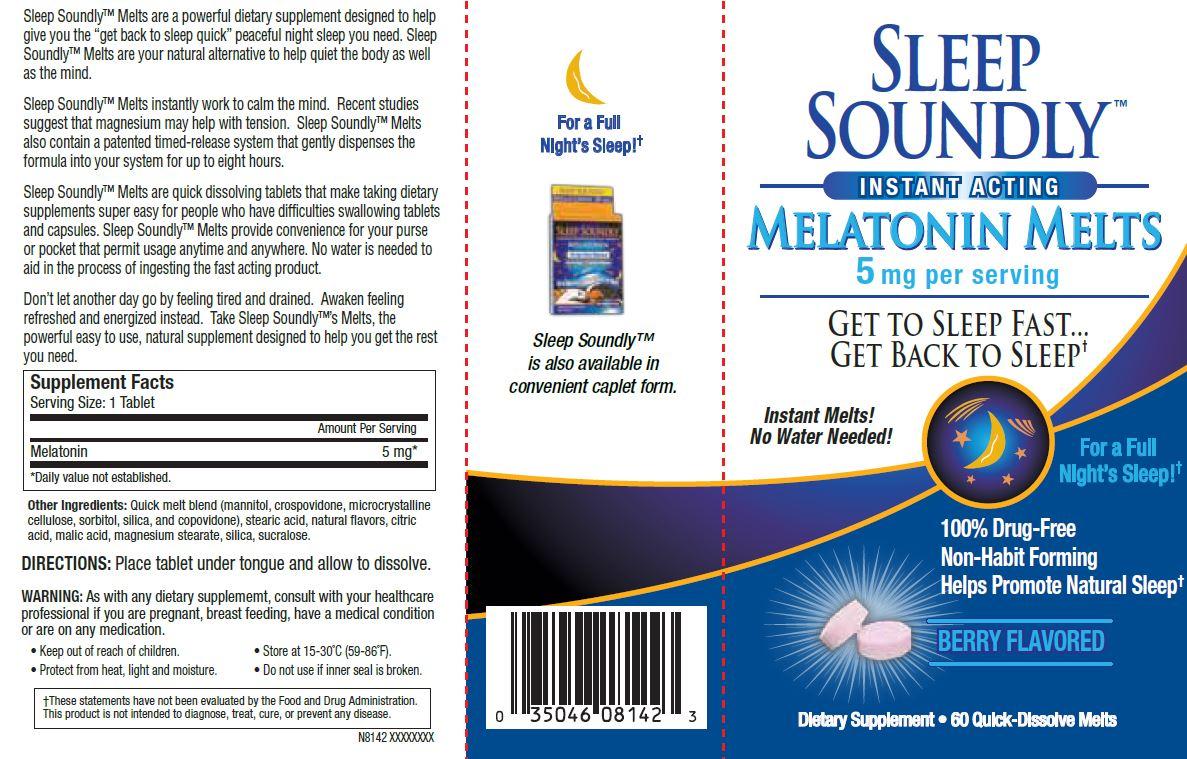 Sleep Soundly Instant Acting Melatonin Melts 60ct — view 2