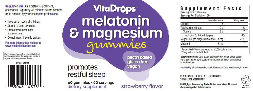 VitaDrops Melatonin & Magnesium Gummies 60ct — view 2