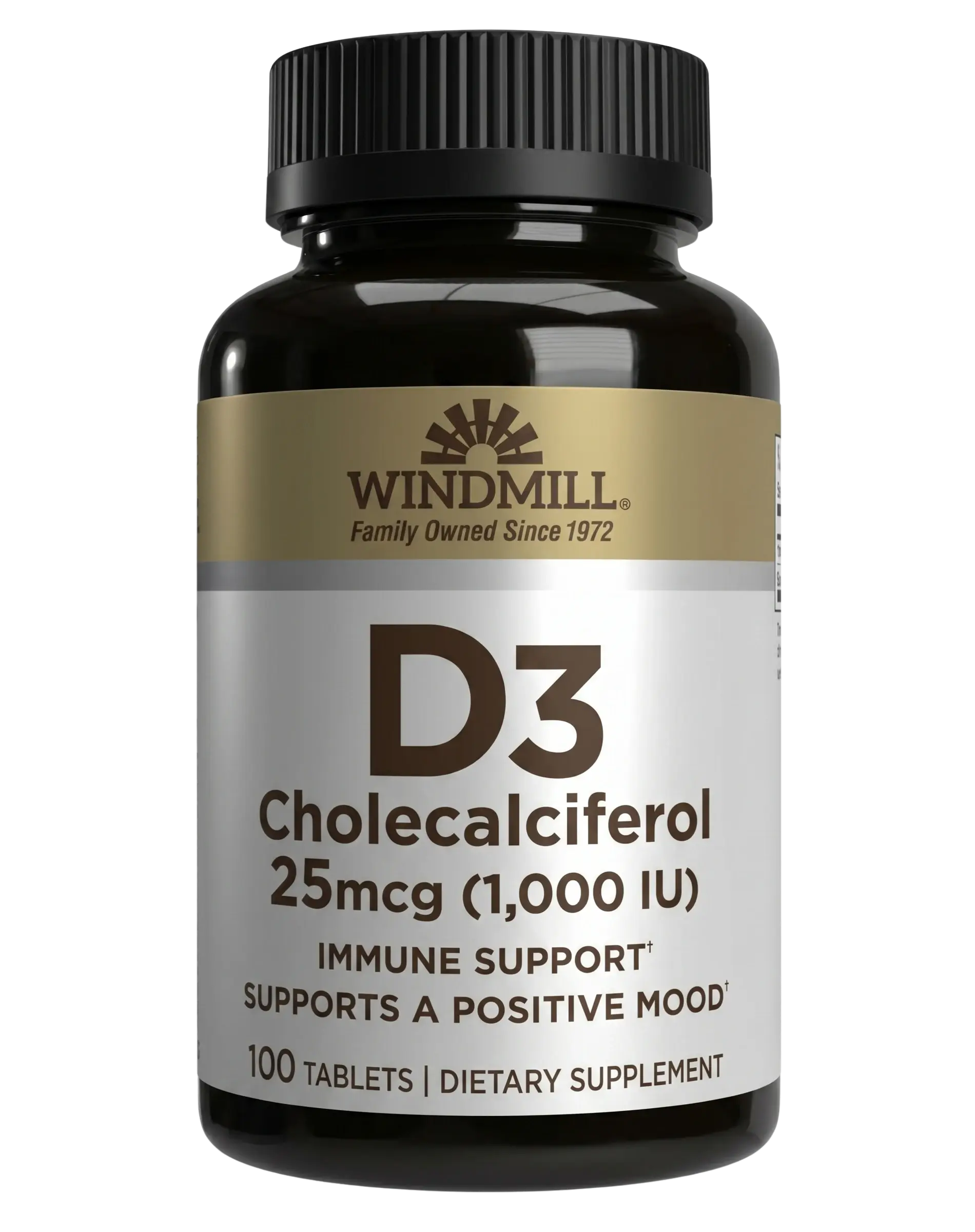 Windmill Vitamin D3 1000 IU Bone & Immune Support Tablets 100ct