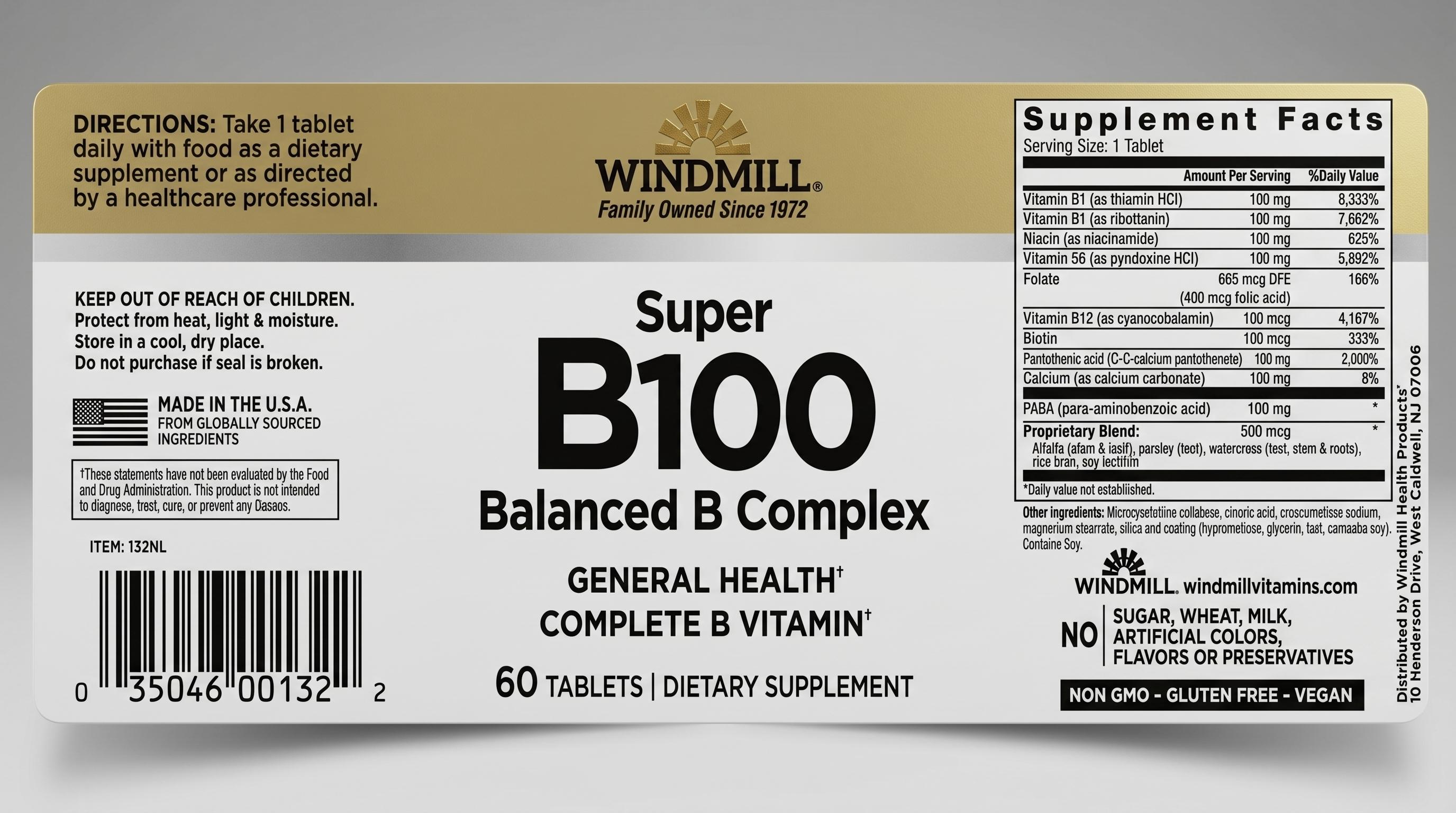 Super B100 Balanced B Complex Energy Support — view 2