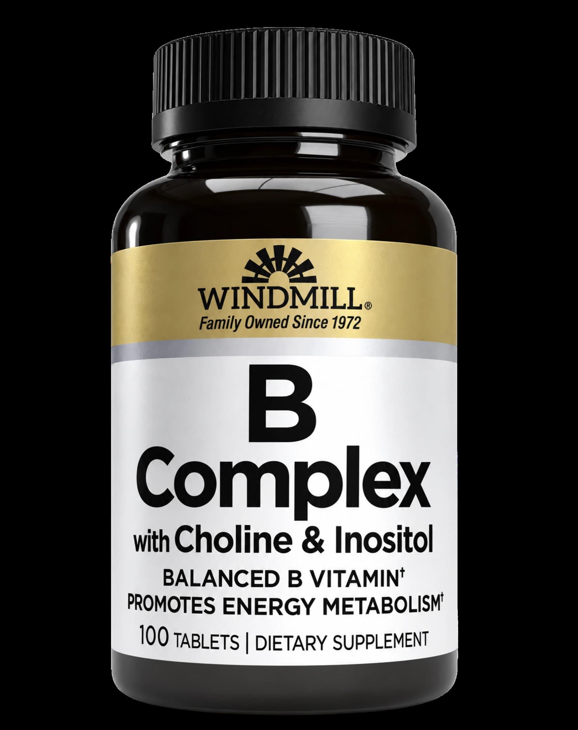 Windmill B Complex with Choline & Inositol Tablets 100ct — view 1
