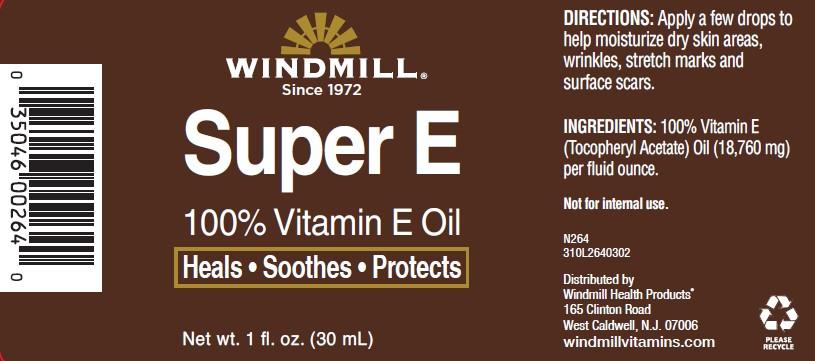 Windmill Super E 100% Vitamin E Oil Skin & Hair Support Oil 1oz — view 2
