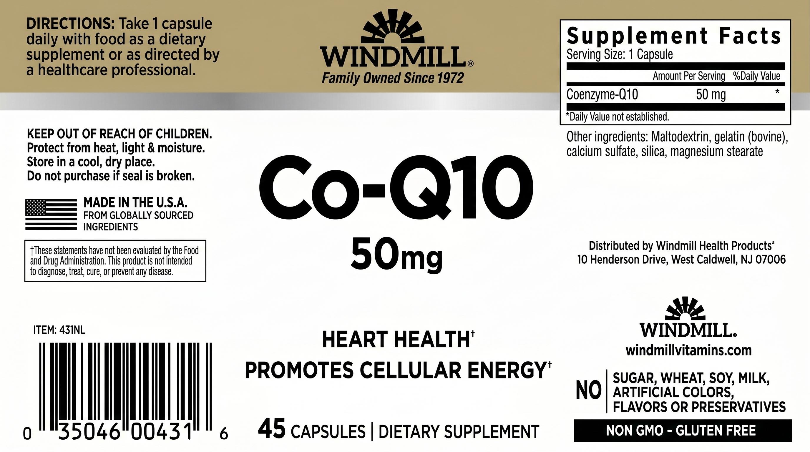 Windmill CoQ10 50mg Heart Health Capsules 45ct — view 2