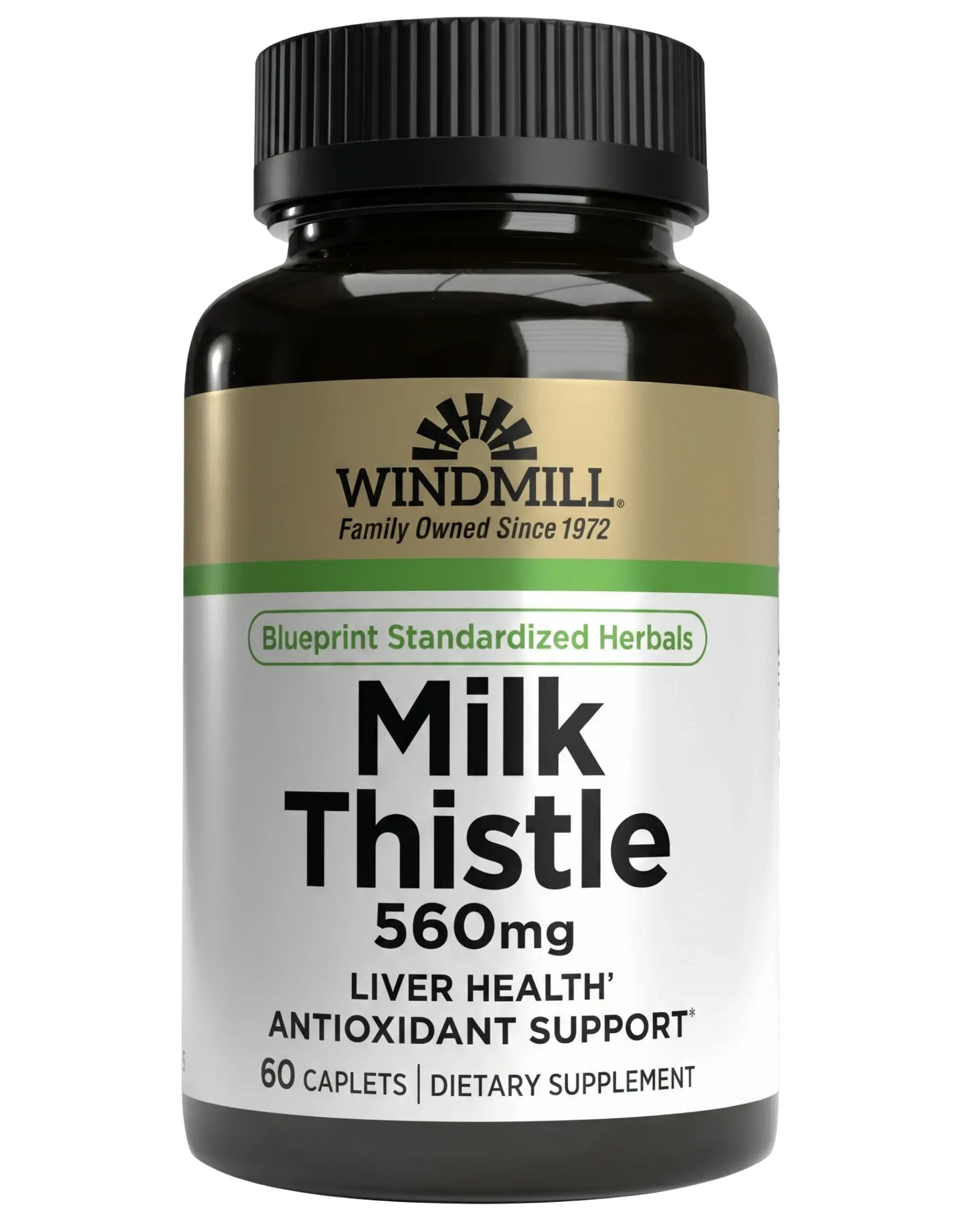 Windmill Milk Thistle 560mg Liver Support Caplets 60ct