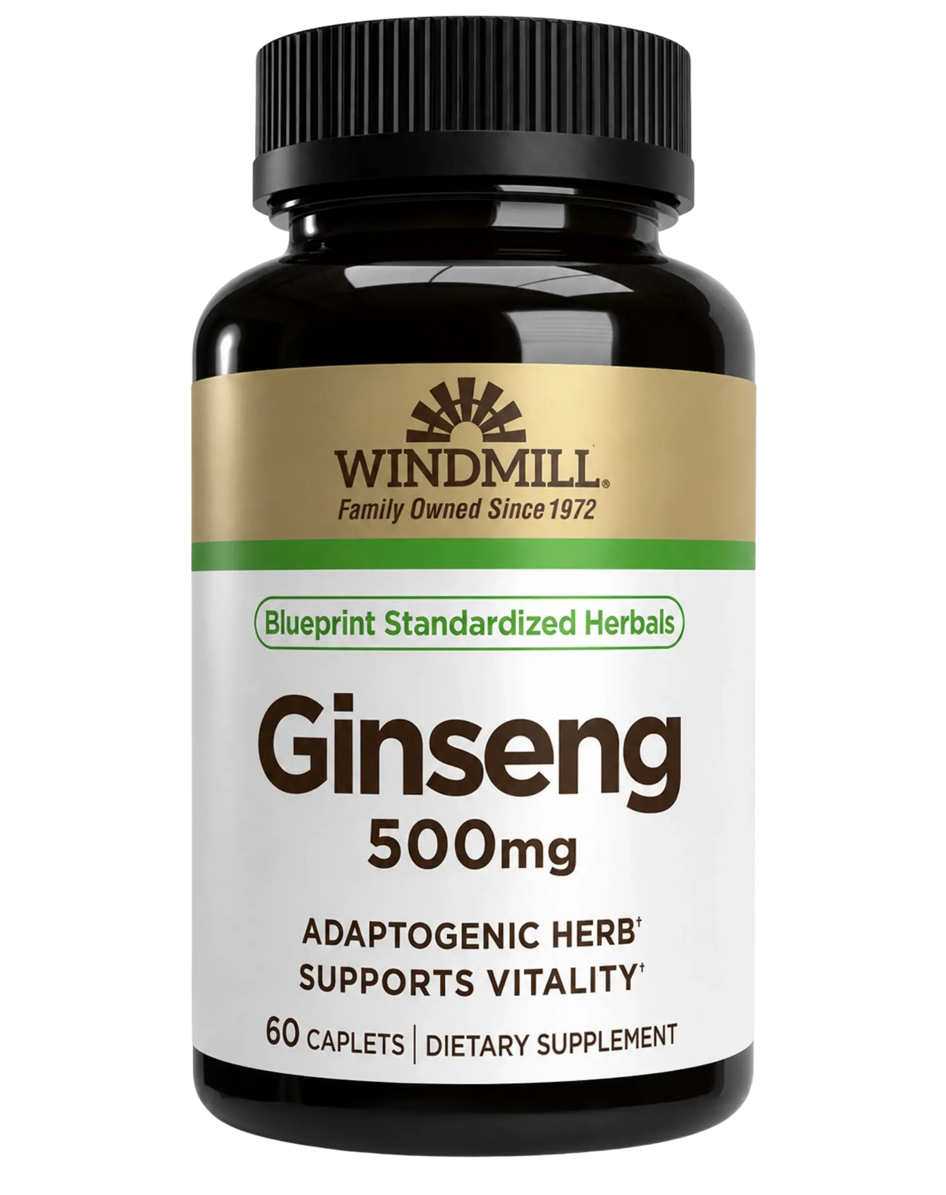 Windmill Ginseng 500mg Energy & Vitality Support Caplets 60ct — view 1