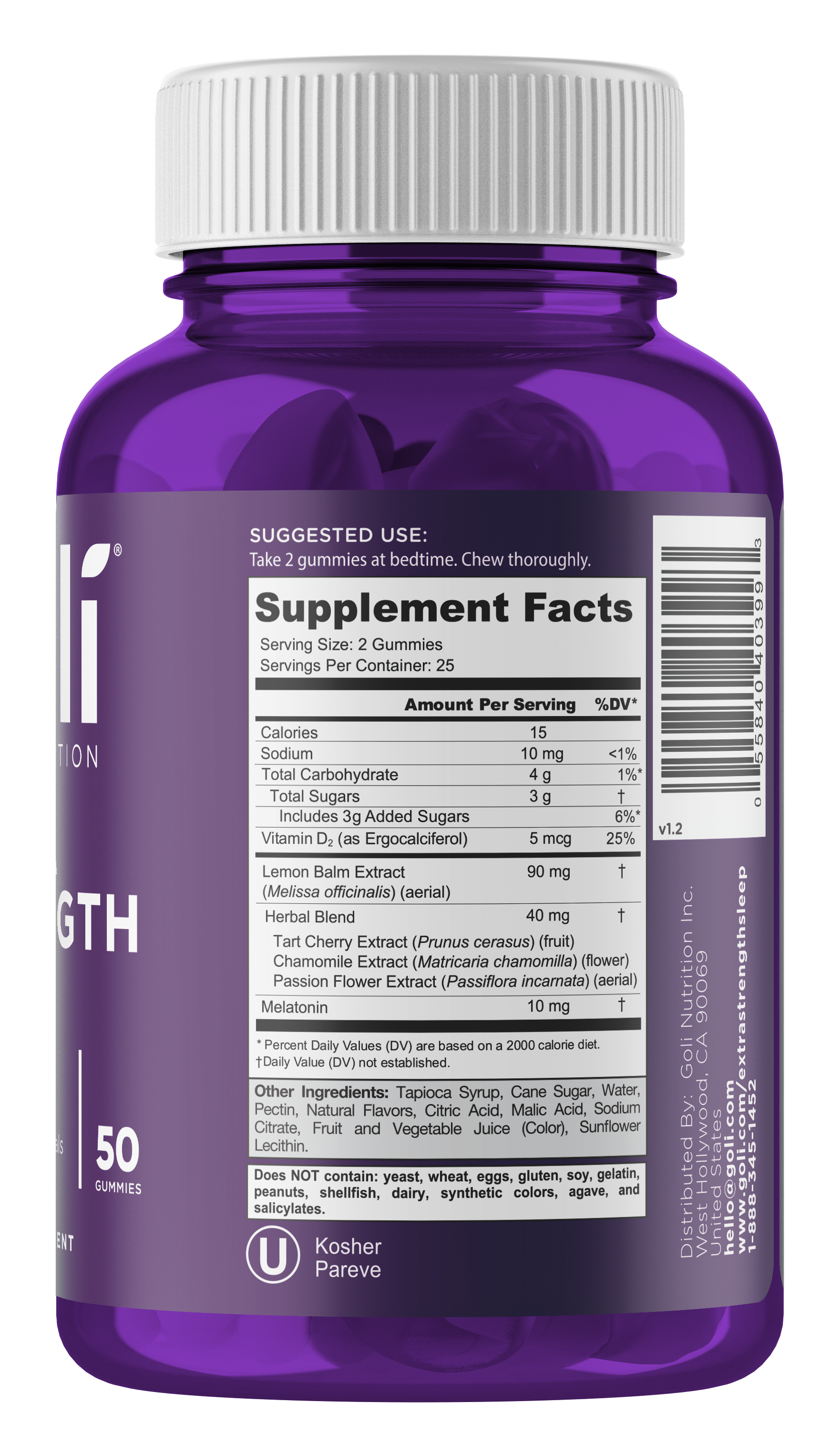 Goli Extra-Strength Sleep 10mg Melatonin Gummies 50ct — view 3