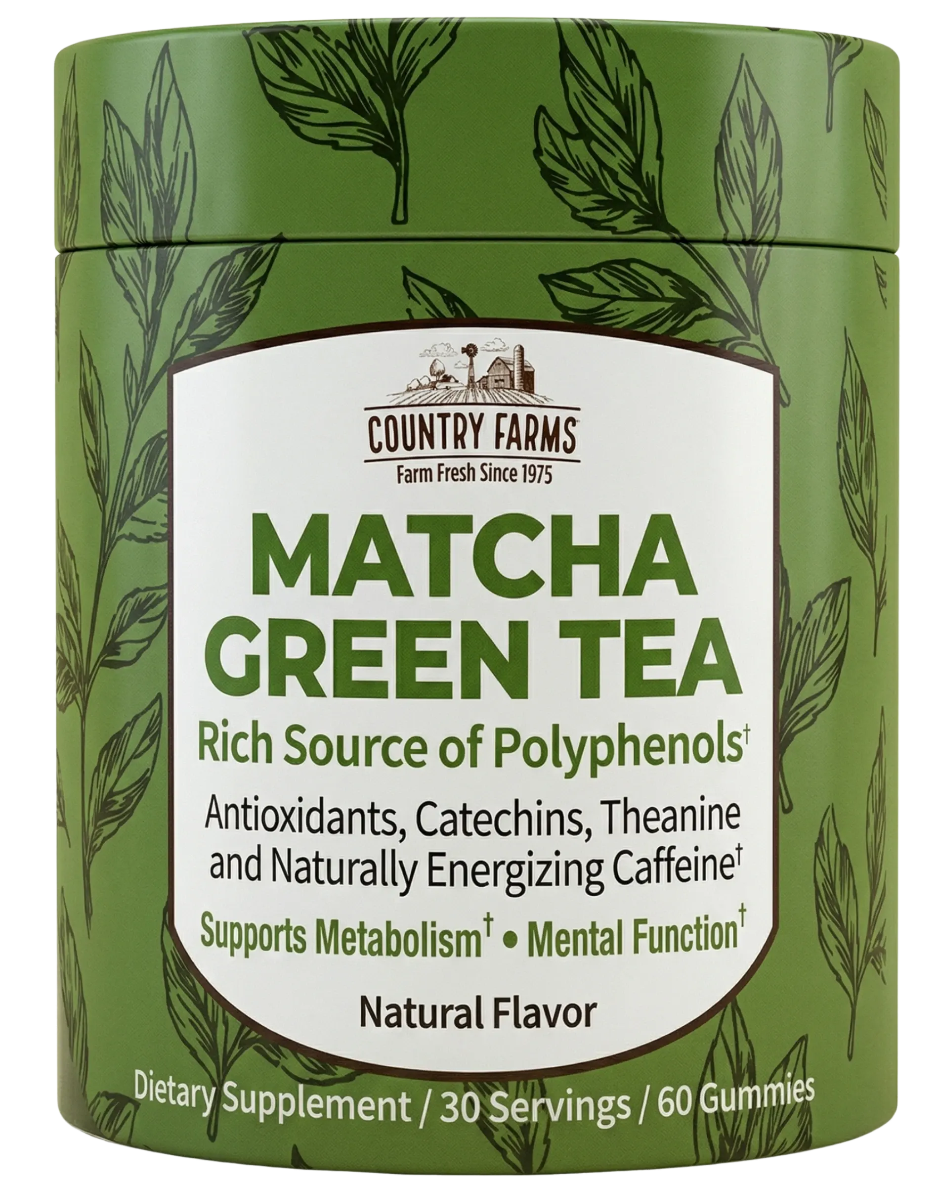 Country Farms Matcha Green Tea Gummies 60ct