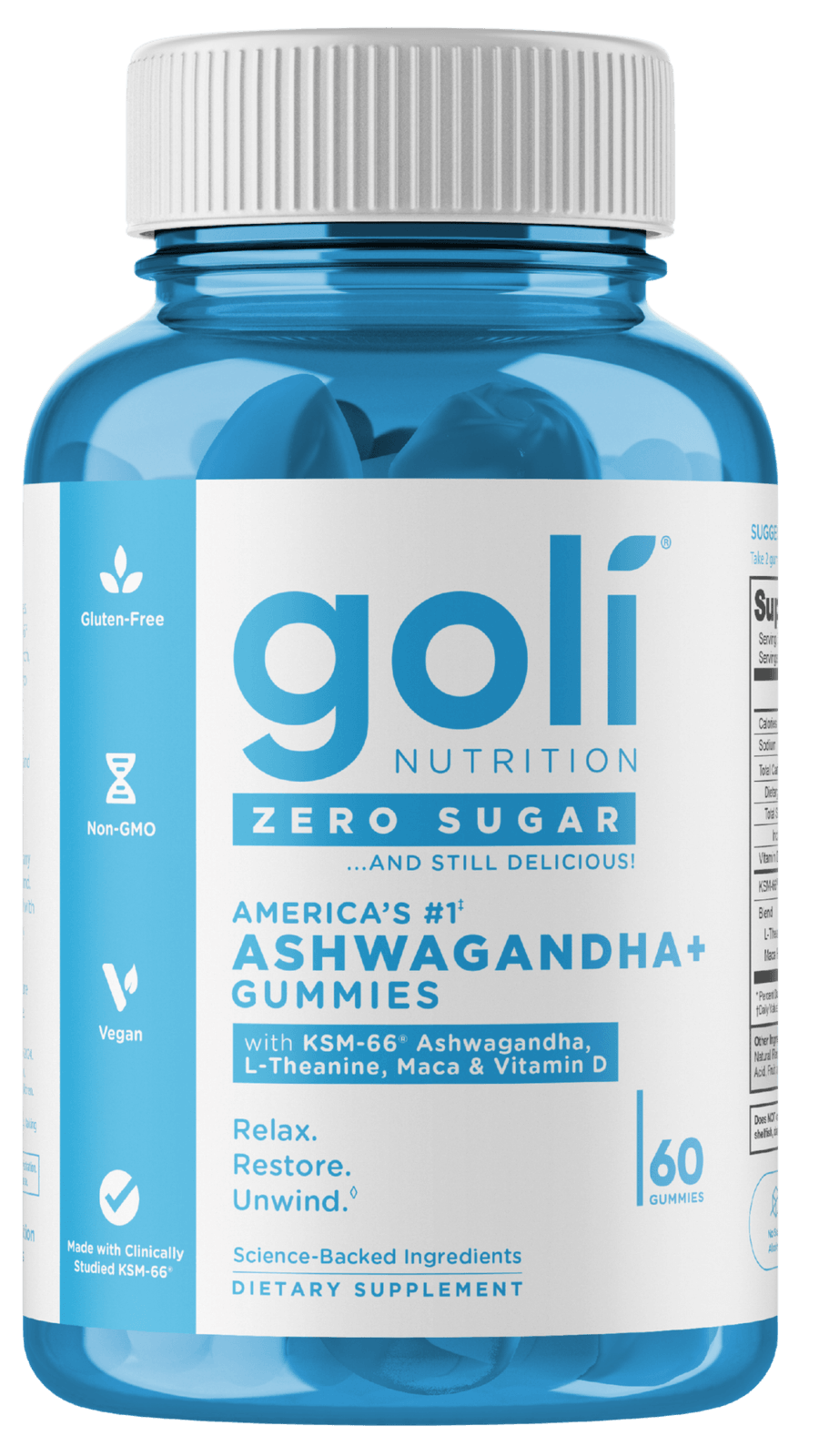 Goli Zero Sugar Ashwagandha Gummies 60ct