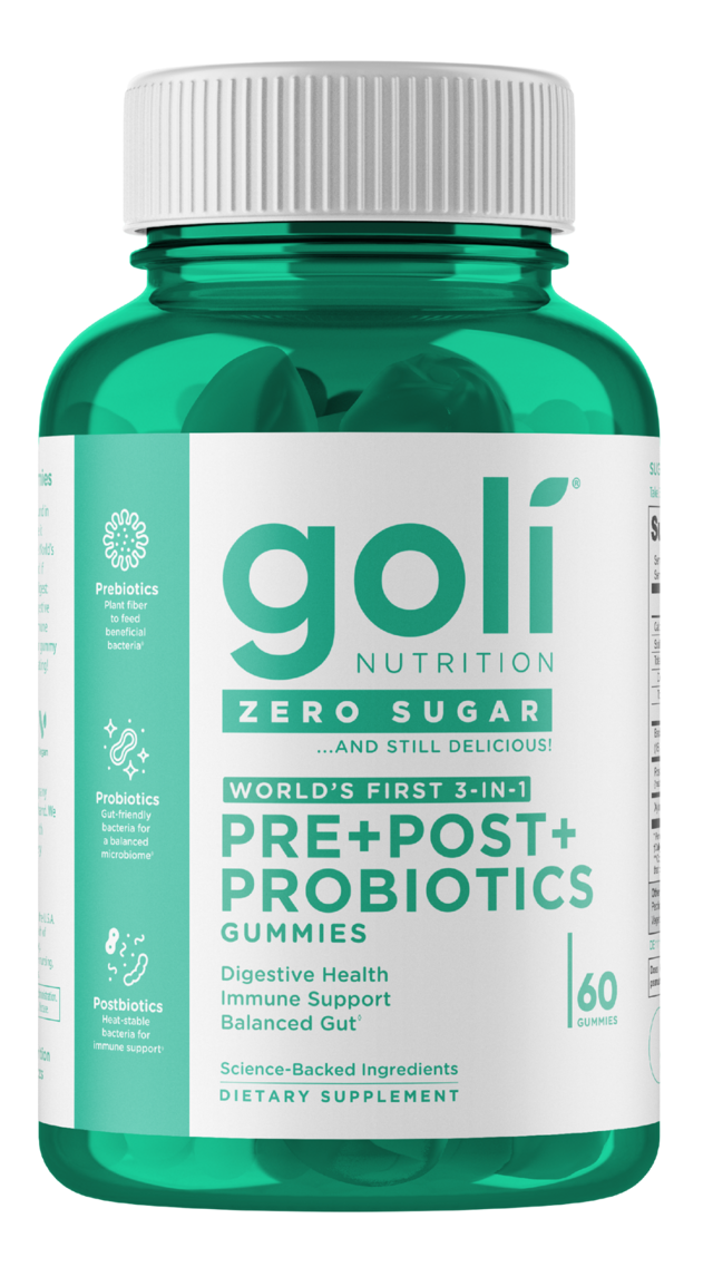 Goli Zero Sugar Tribiotic Gummies 60ct