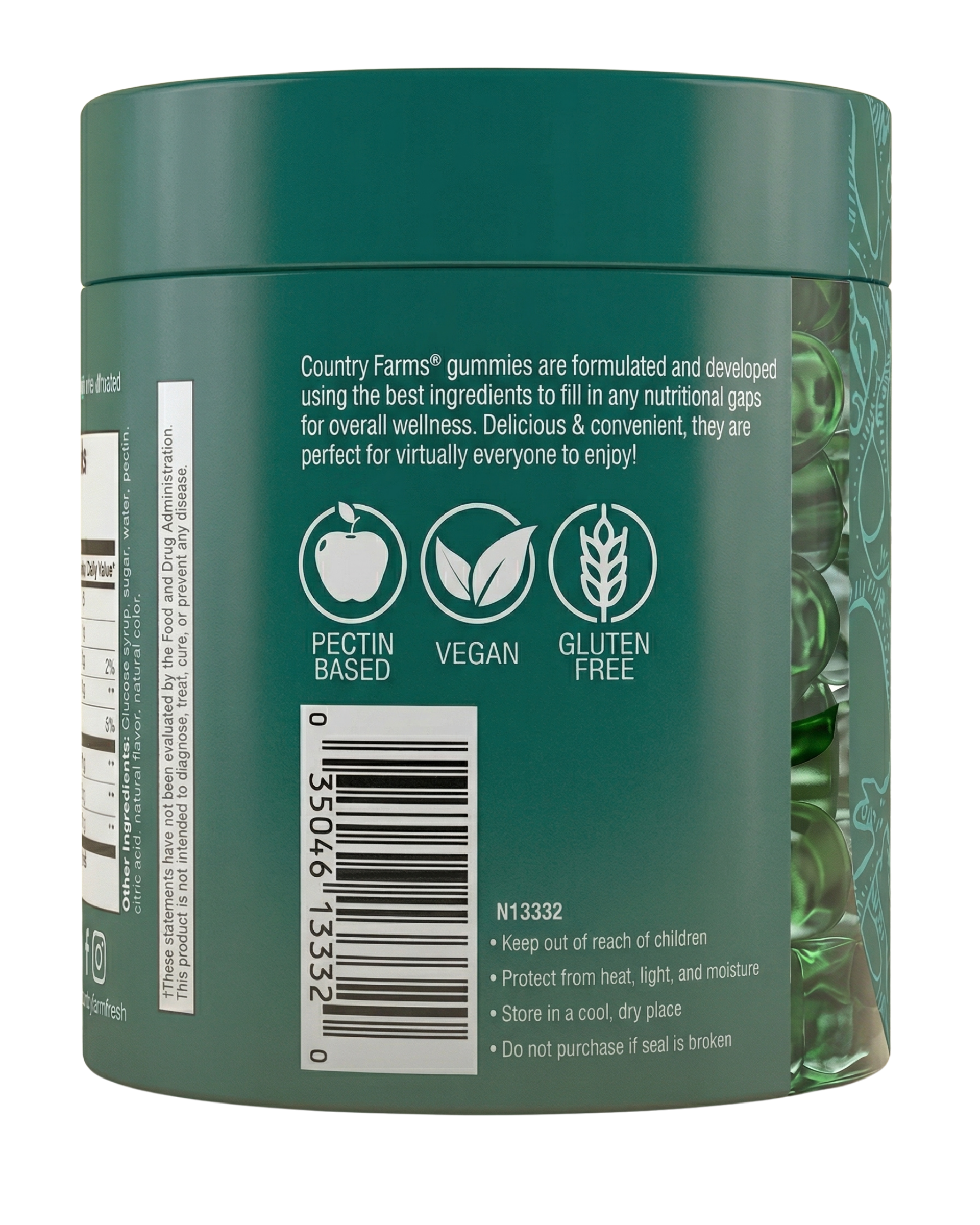 Country Farms Irish Sea Moss Green Apple Gummies - Image 2 of 3