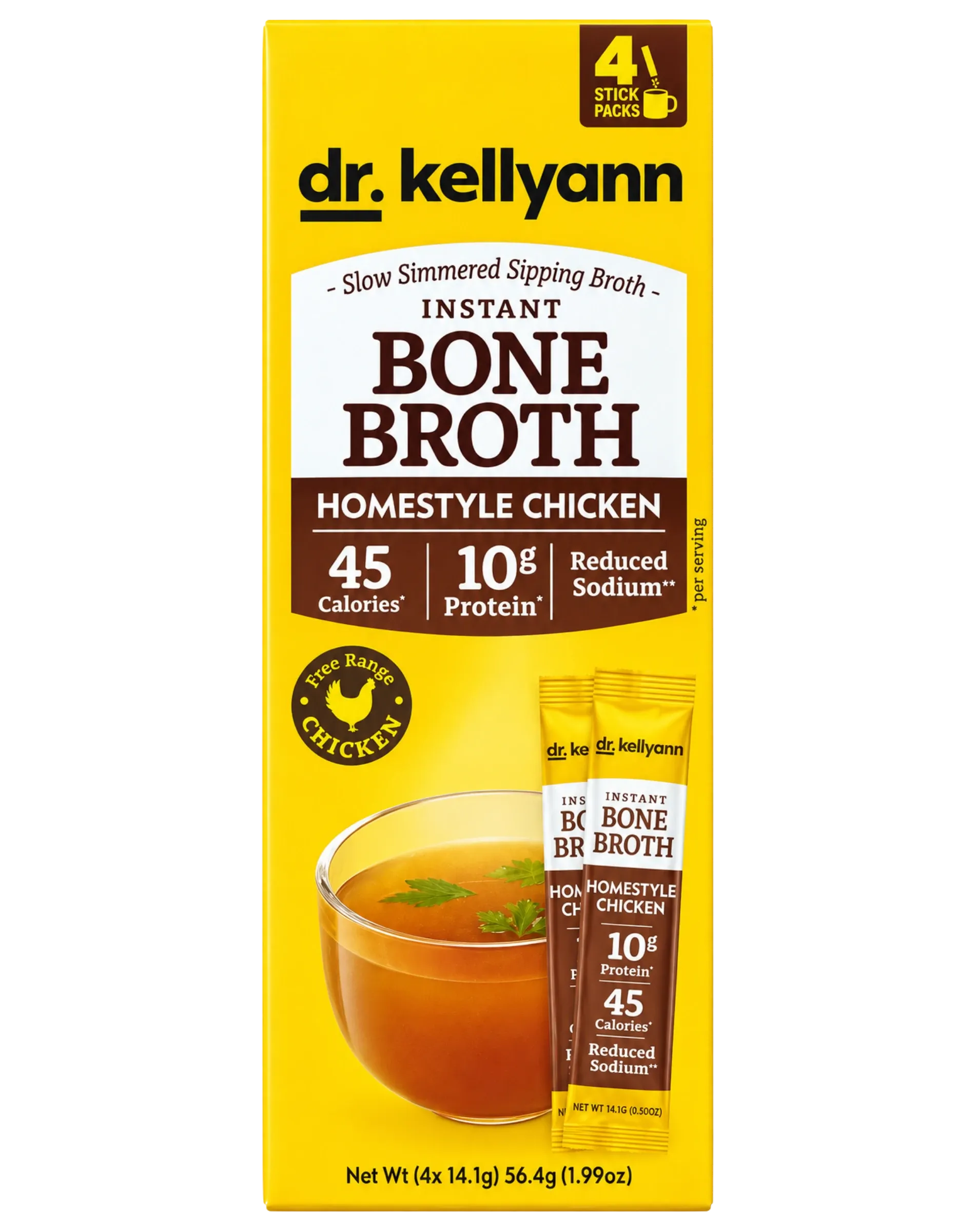Dr. Kellyann Sipping Broth Powder Chicken Packets 4ct - Image 1 of 6