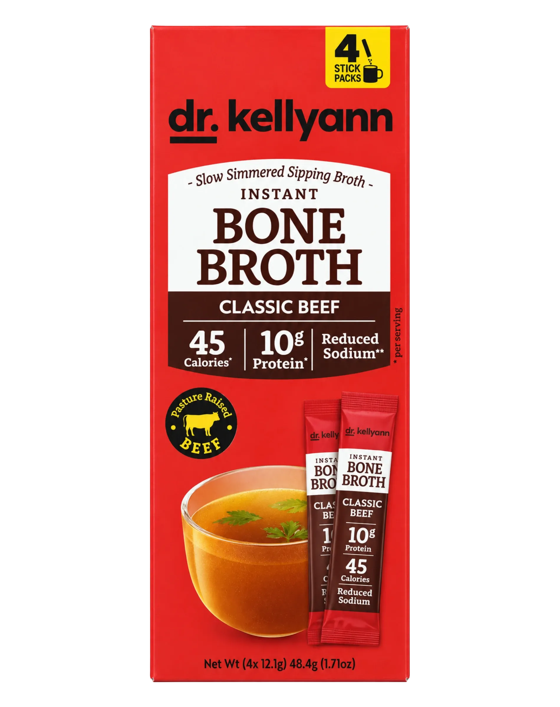 Dr. Kellyann Sipping Broth Classic Beef Powder 4ct - Image 1 of 6