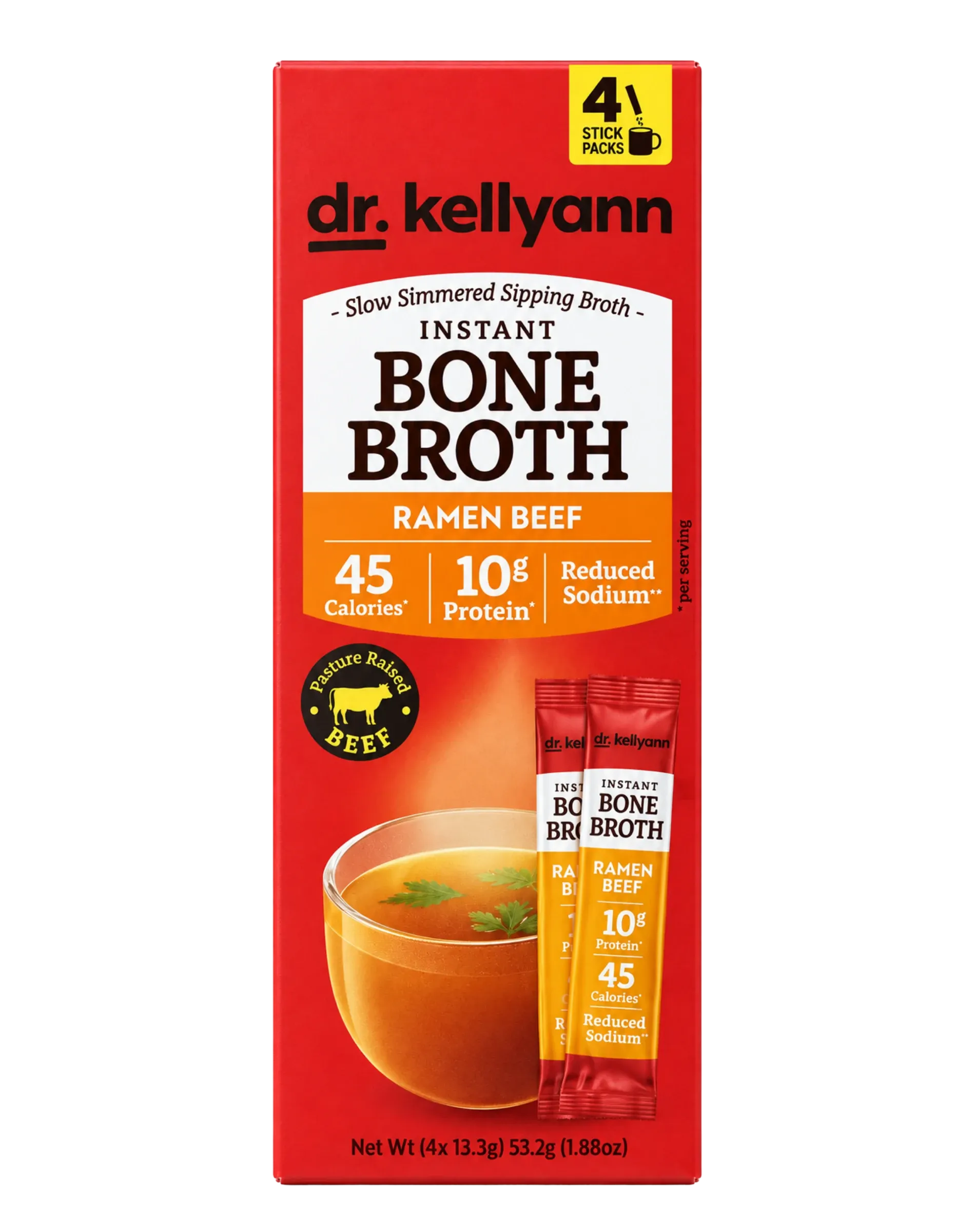 Dr. Kellyann Sipping Broth Ramen Beef Powder 4ct - Image 1 of 6