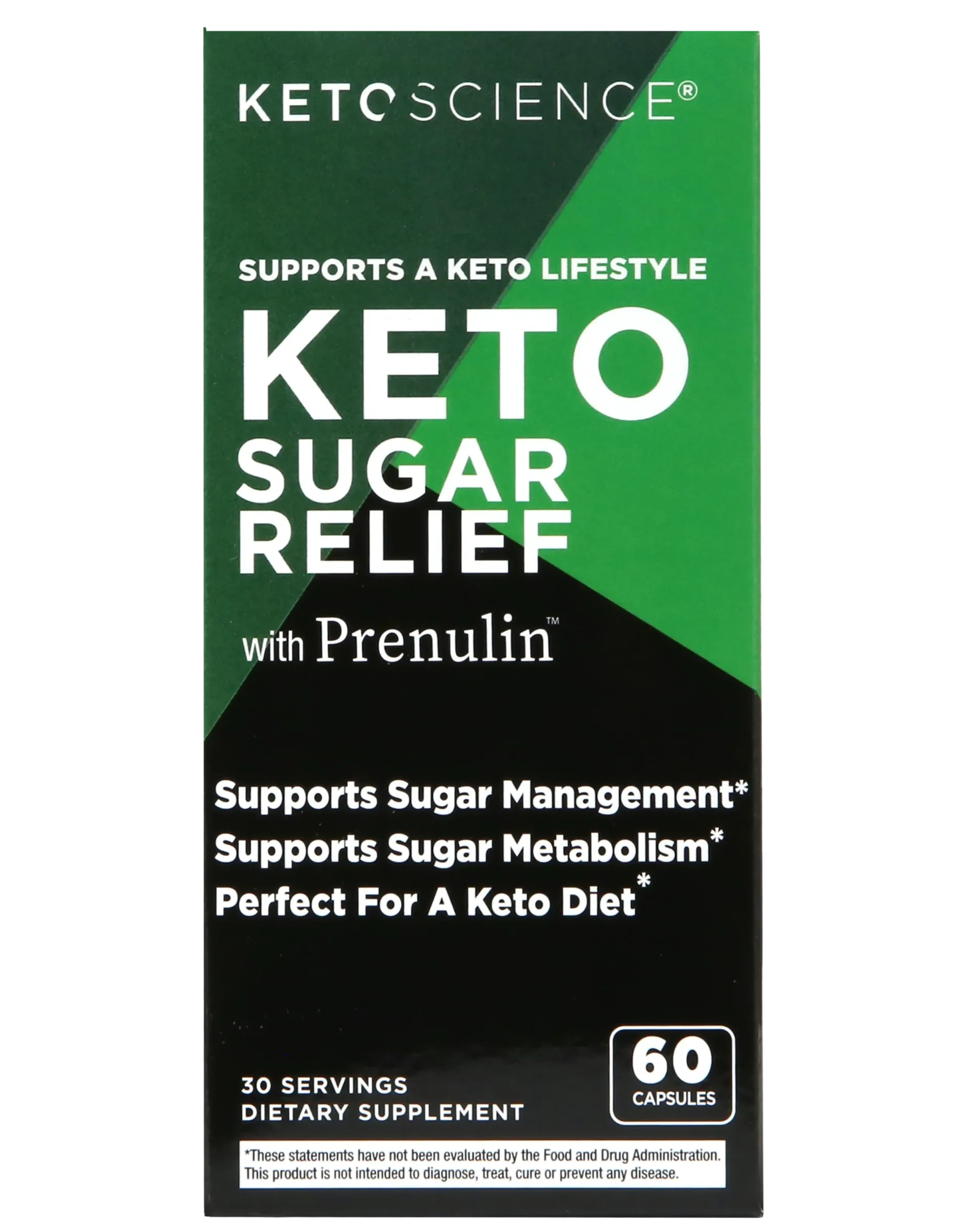 Keto Science Keto Sugar Relief Blood Sugar Support Capsules 60ct - Image 1 of 3