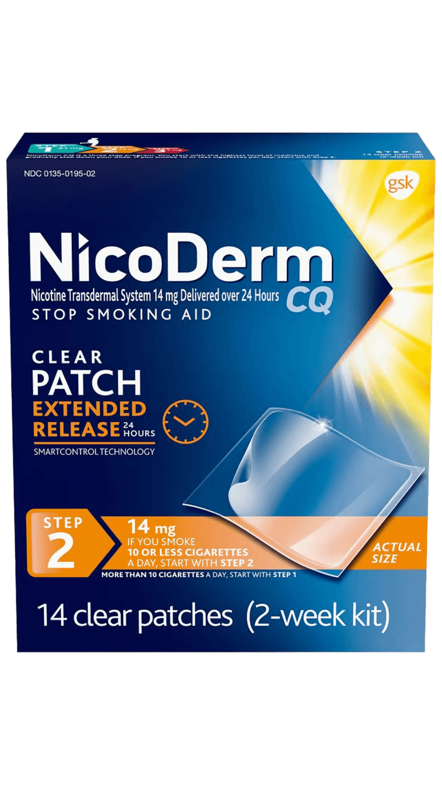 Nicoderm CQ Step 2 Nicotine 14mg Patches 14ct - Image 1 of 2