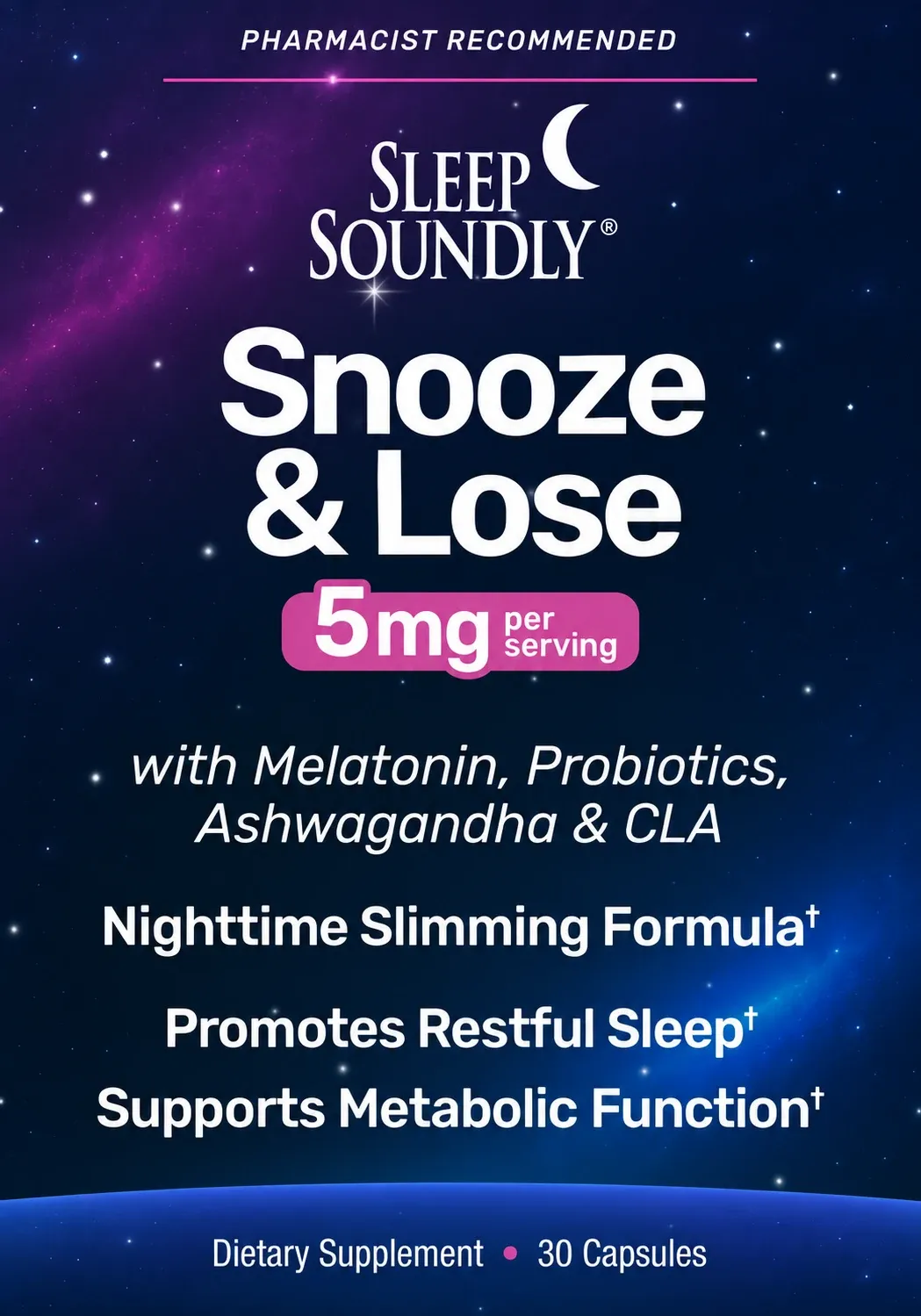 Sleep Soundly Snooze & Lose Nighttime Slimming Formula Capsules 30ct - Image 1 of 4