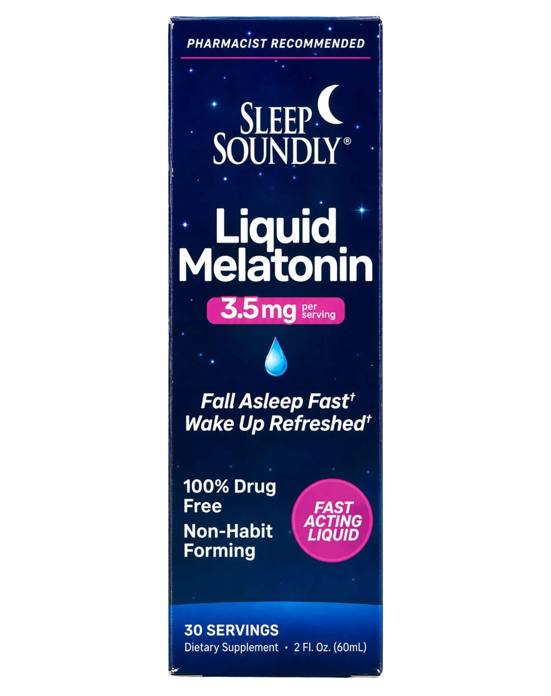 Sleep Soundly Liquid Melatonin 3.5mg Sleep Support Liquid 2oz - Image 1 of 3