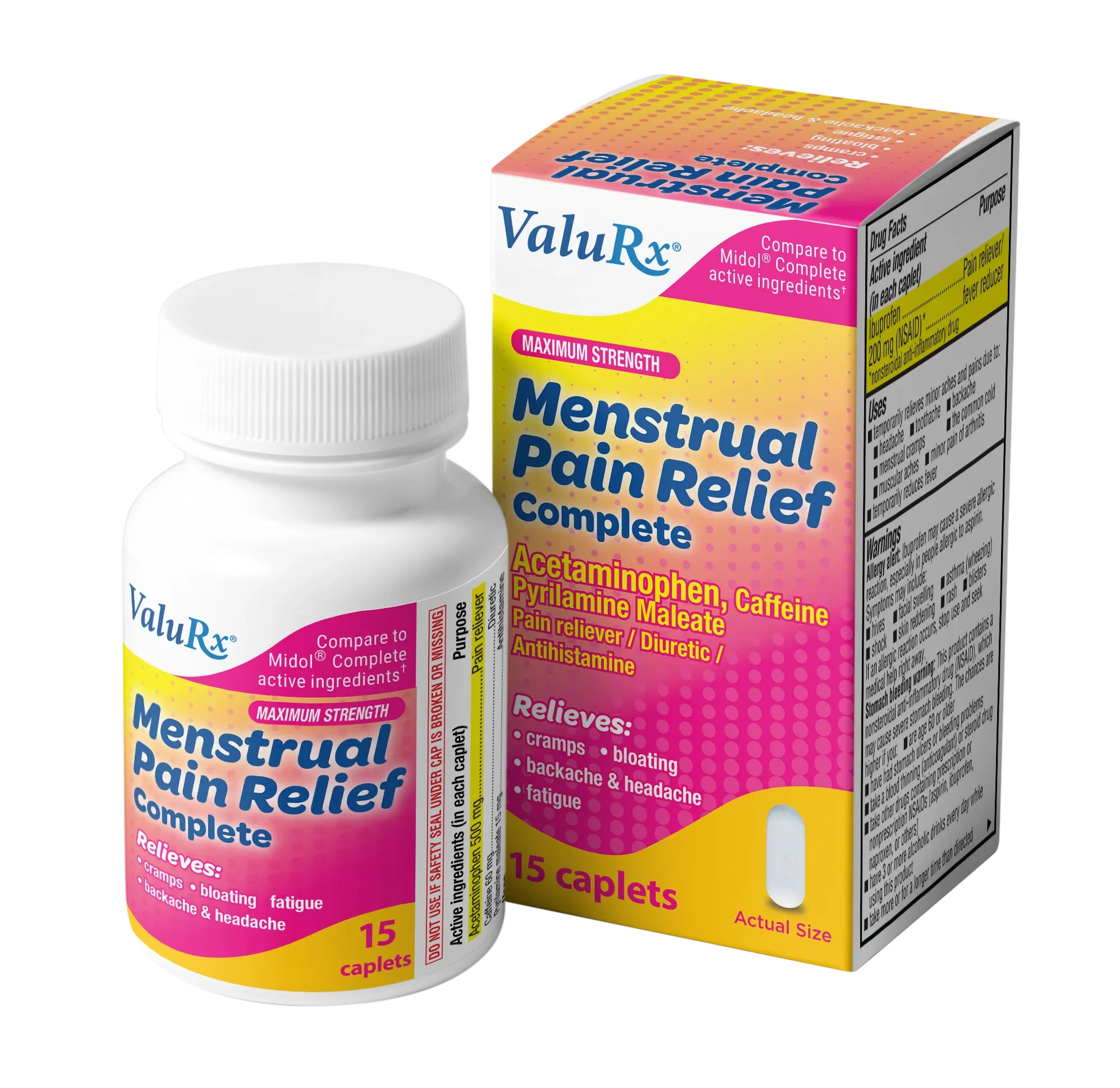 ValuRx Menstrual Pain Relief Caplets 15ct - Image 1 of 2