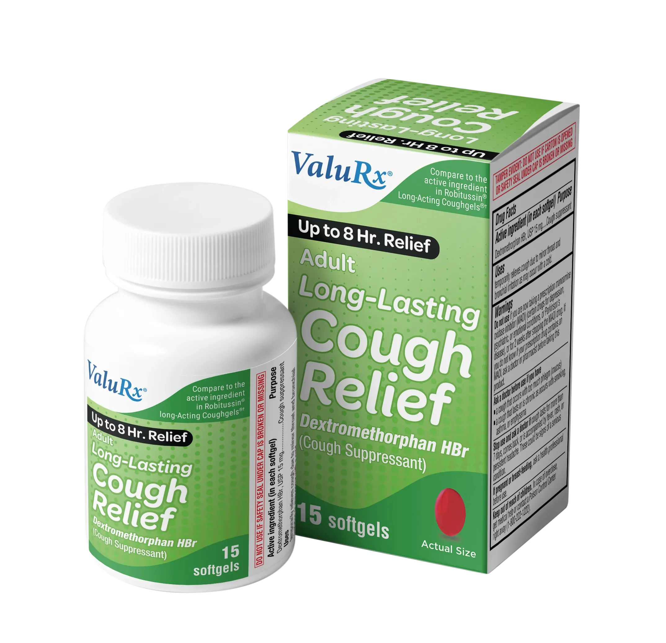 ValuRx Adult Long Lasting Cough Relief Softgels 15ct - Image 1 of 2