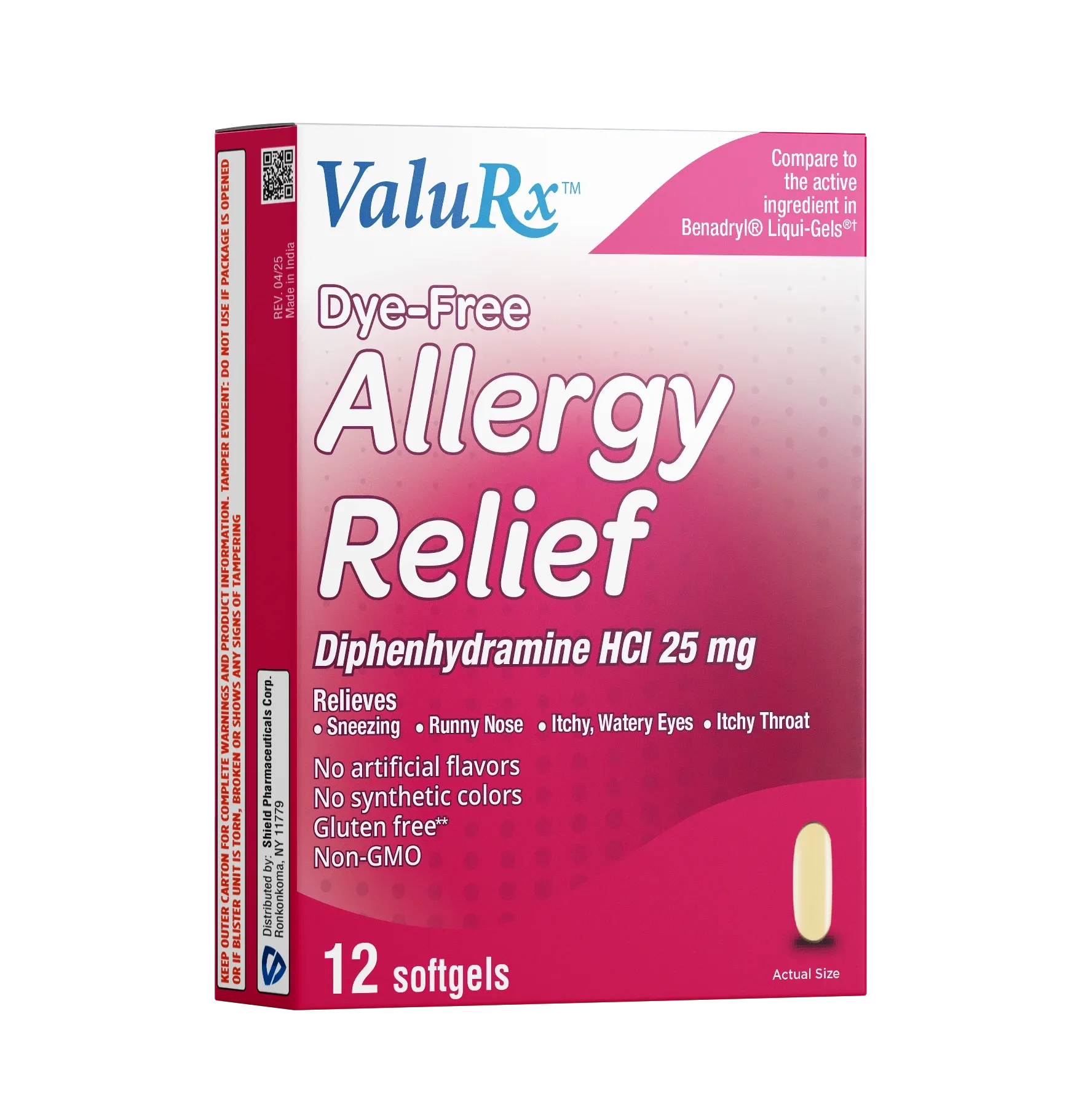 ValuRx Dye-Free Allergy Relief Softgels 12ct - Image 1 of 2