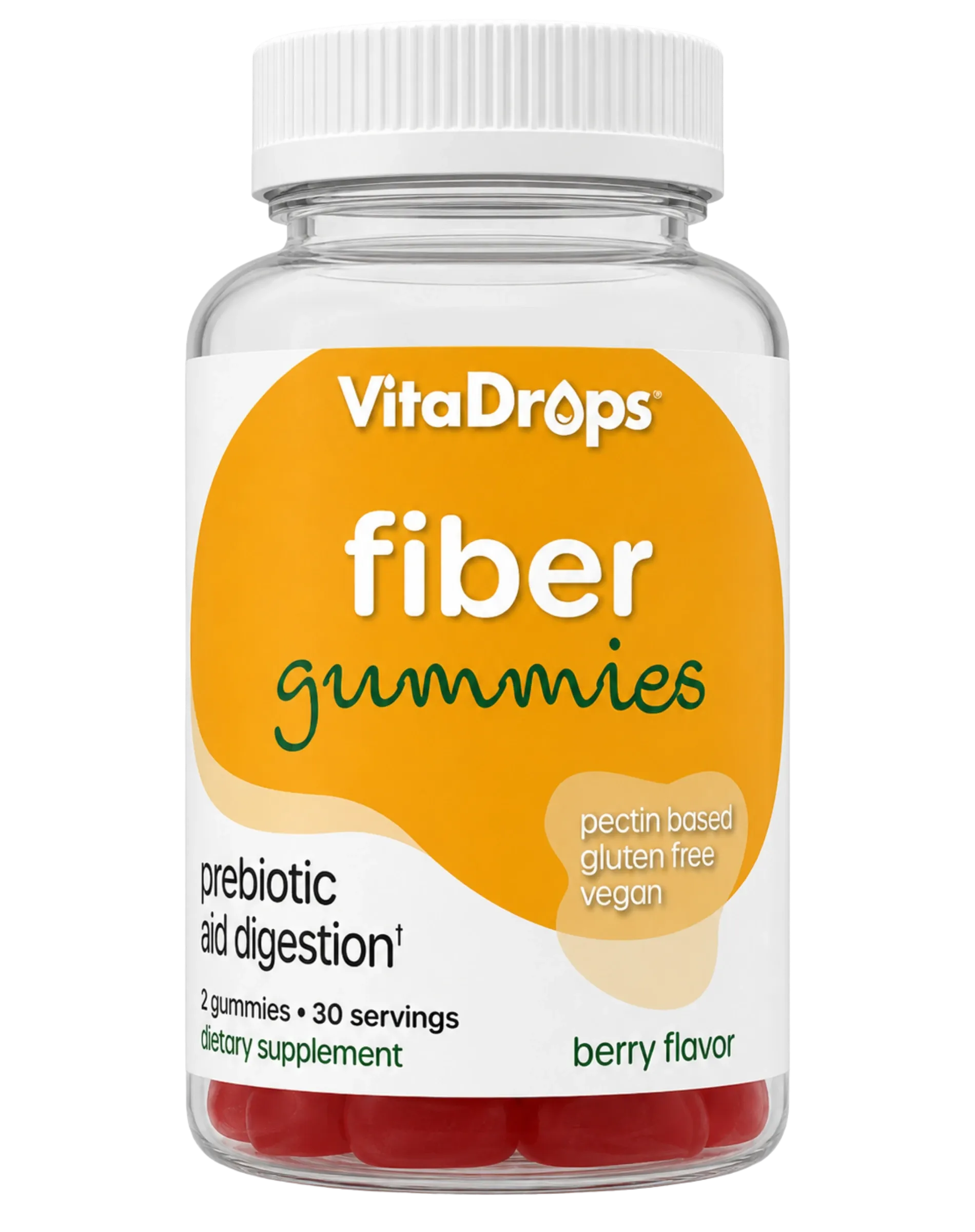 VitaDrops Fiber Gummies Berry Flavor Gummies 60ct - Image 1 of 3