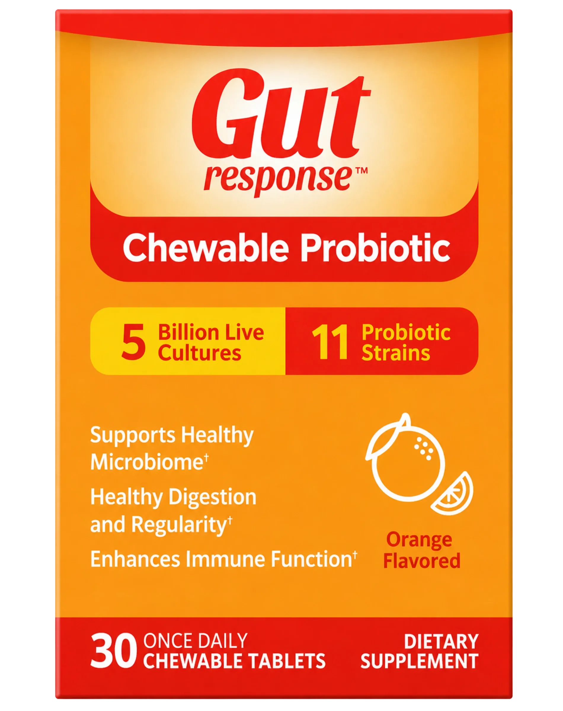 Gut Response Chewable Probiotic Tablets 30ct - Image 1 of 3
