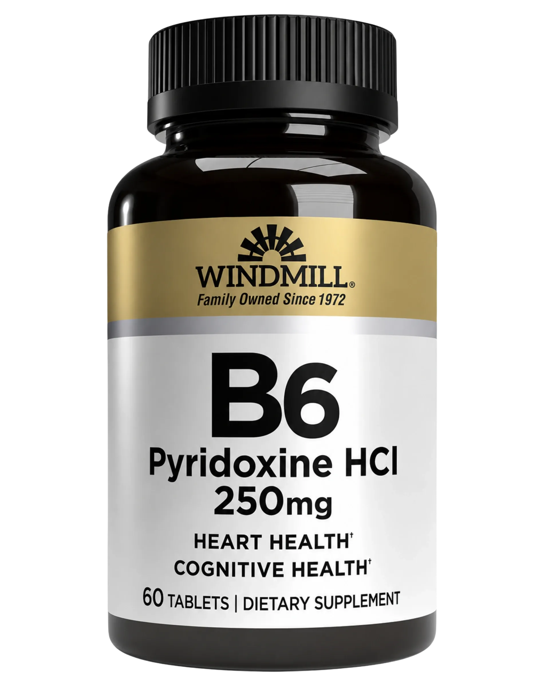 Windmill Vitamin B6 Pyridoxine HCl 250mg Tablets 60ct - Image 1 of 3