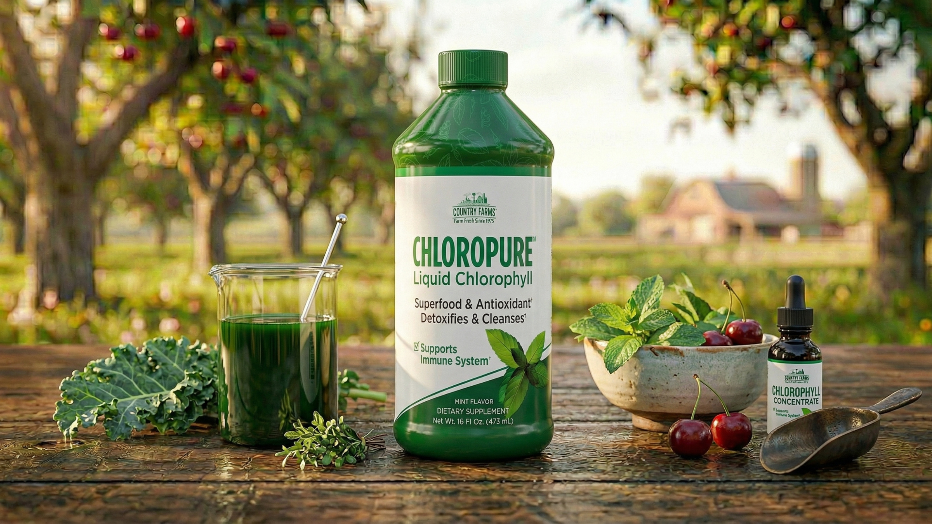 Country Farms Chlorophyll Liquid Supplement 16 oz oz. 16ct