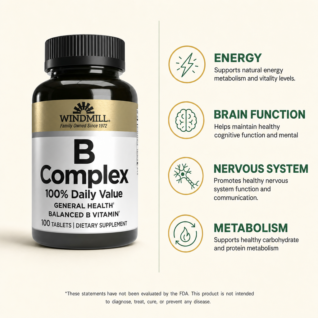 Windmill B Complex 100% Daily Value Tablets 100ct — view 2