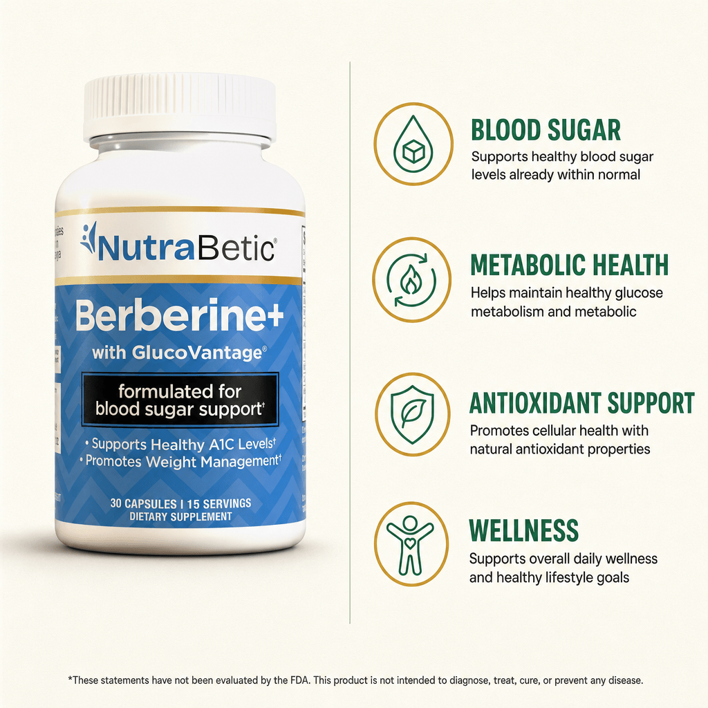 NutraBetic Berberine Plus Blood Sugar Support Capsules 30ct — view 2