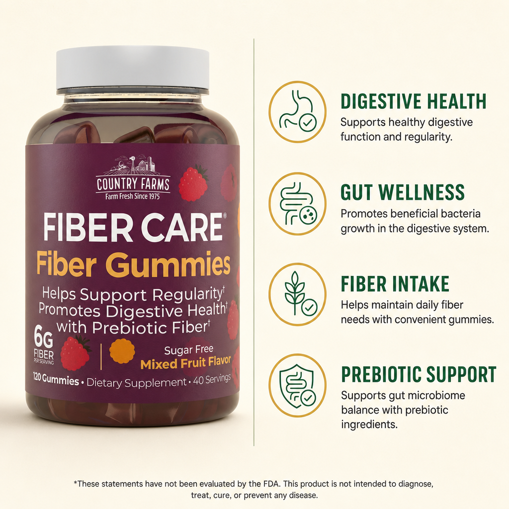 Country Farms Fiber Care Prebiotic Gummies 120ct — view 2