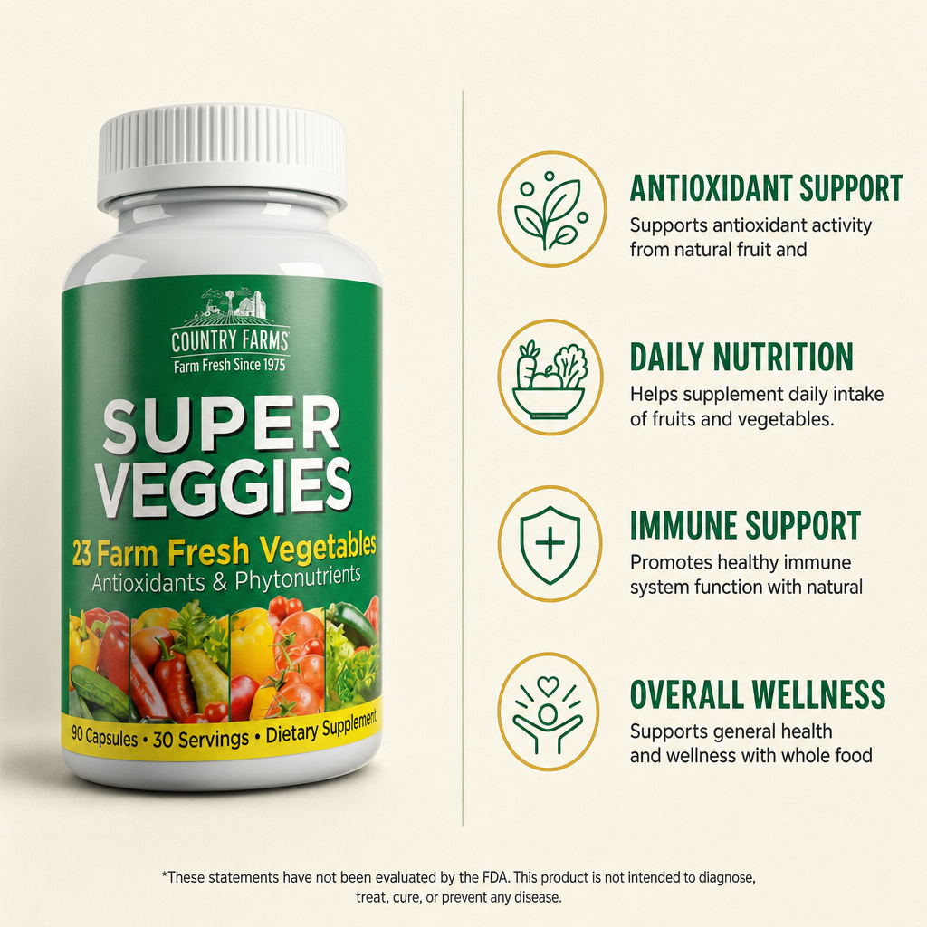 Country Farms Super Fruits & Veggies Capsules 90ct — view 2