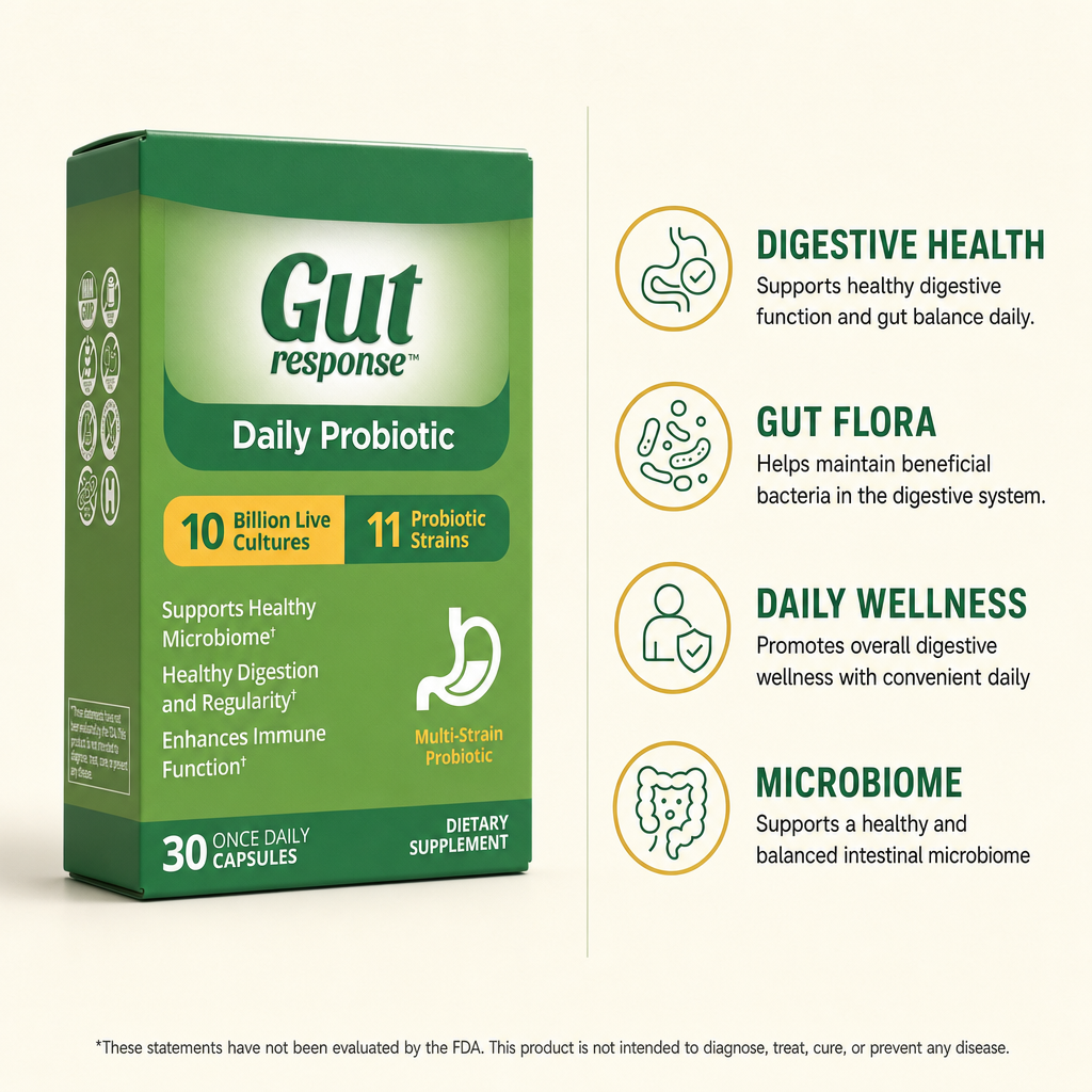 Gut Response Daily Probiotic Capsules 30ct — view 2