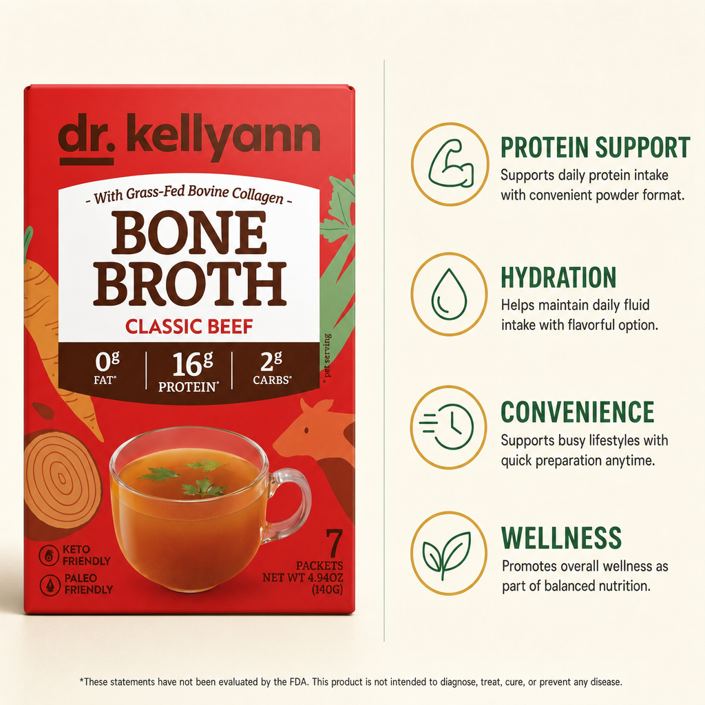 Dr. Kellyann Sipping Broth Classic Beef Powder 4ct — view 2