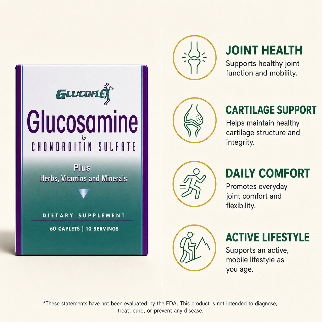Glucoflex Glucosamine & CSA Joint Support Caplets 60ct — view 2