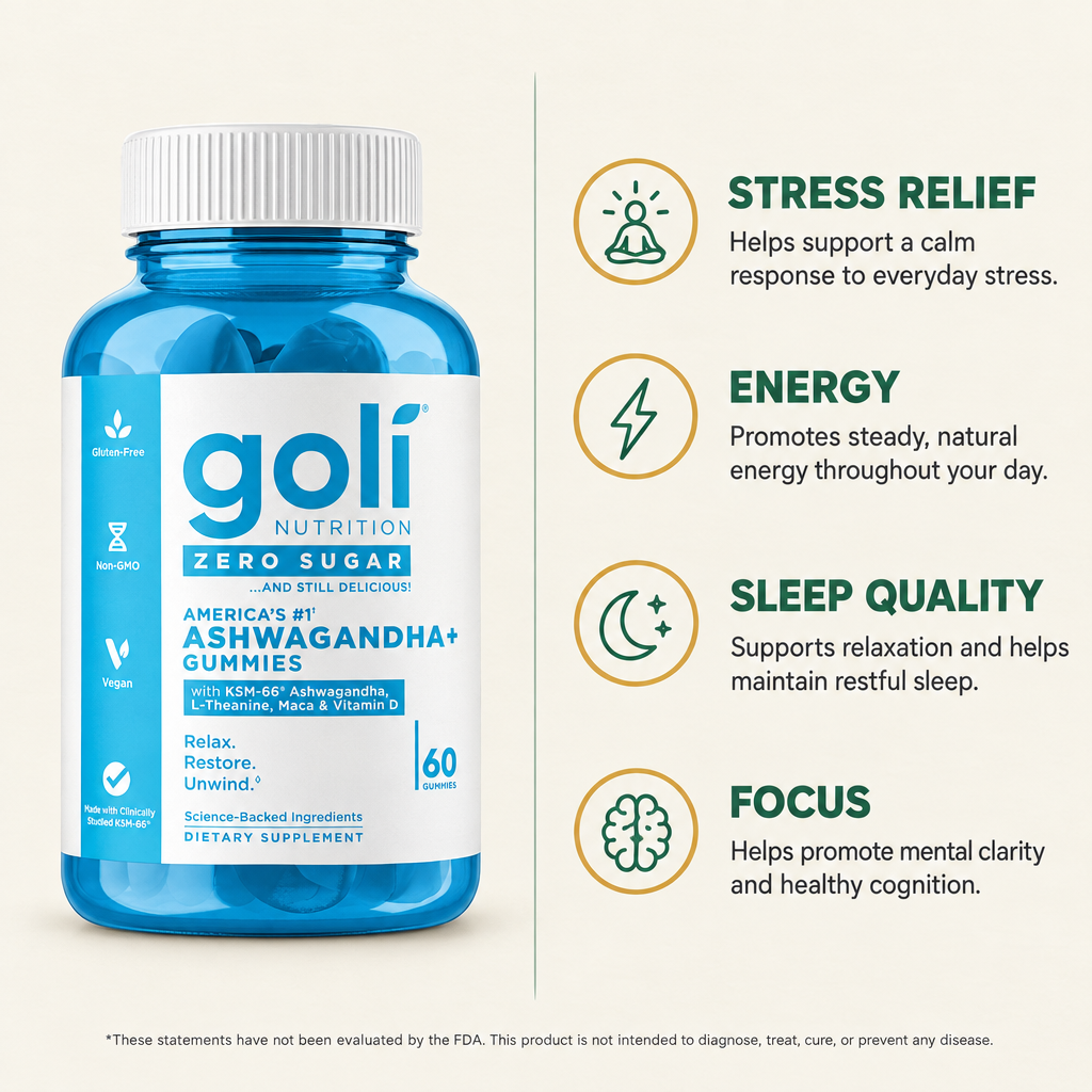 Goli Zero Sugar Ashwagandha Gummies 60ct — view 2