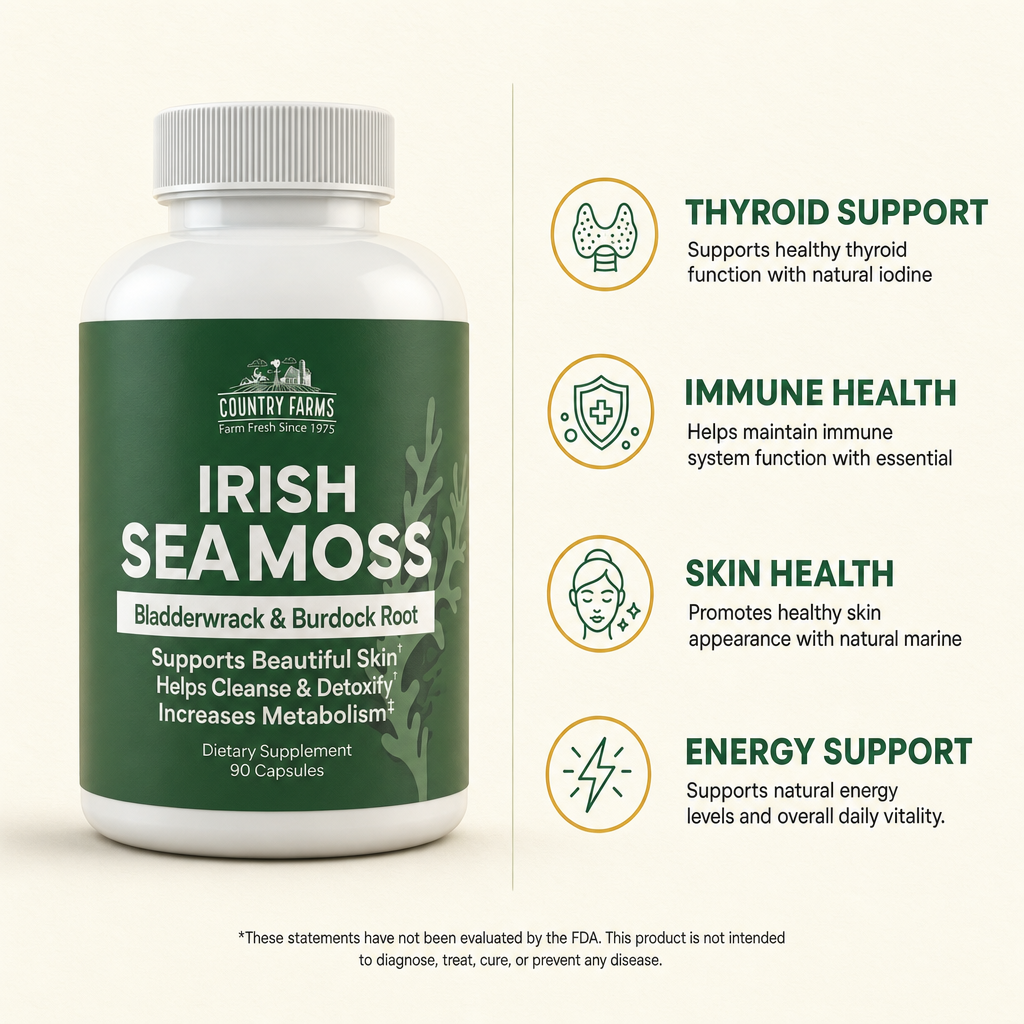 Country Farms Irish Sea Moss Capsules 90ct — view 2